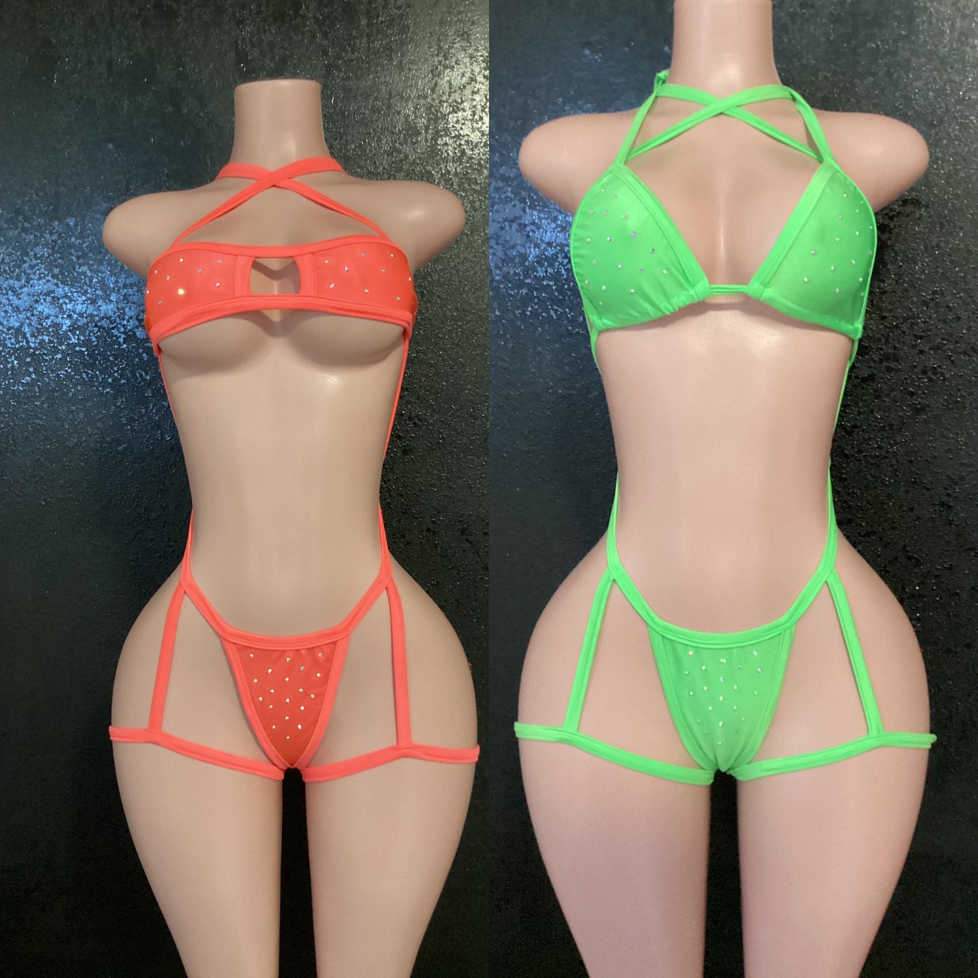 Sling garter g string bikini