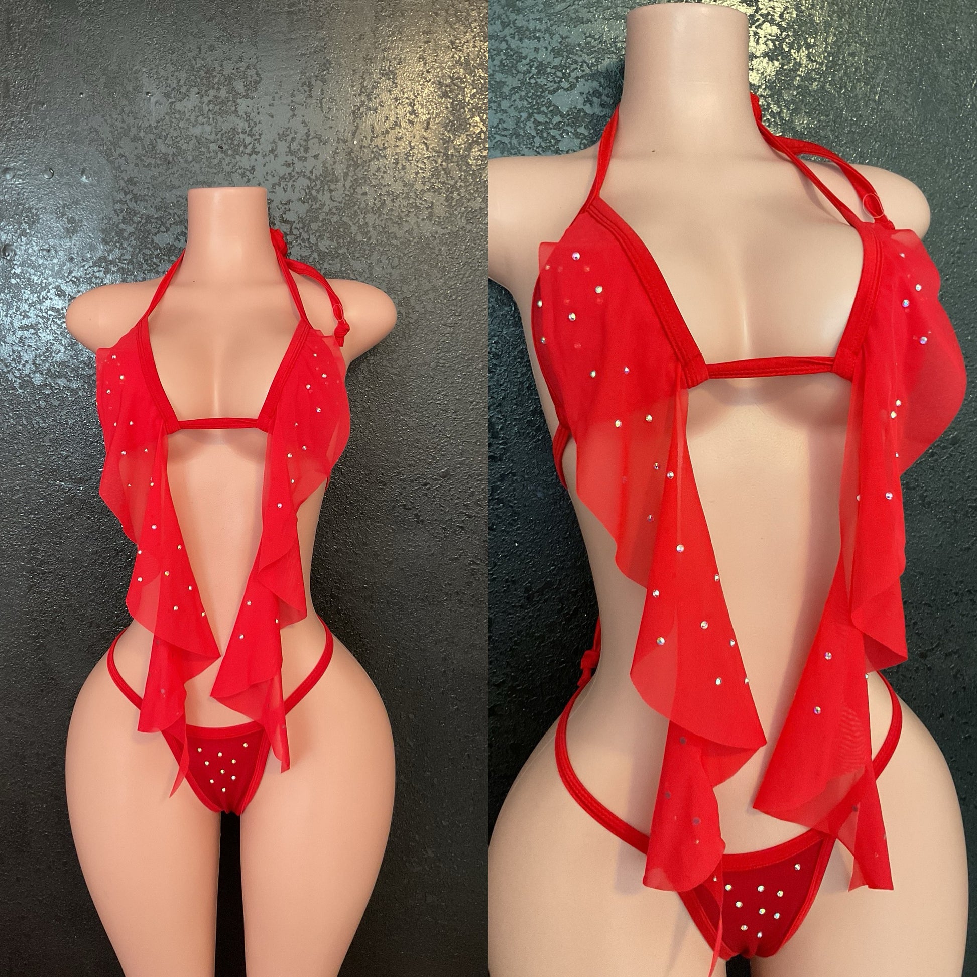 Ruffle g string bikini