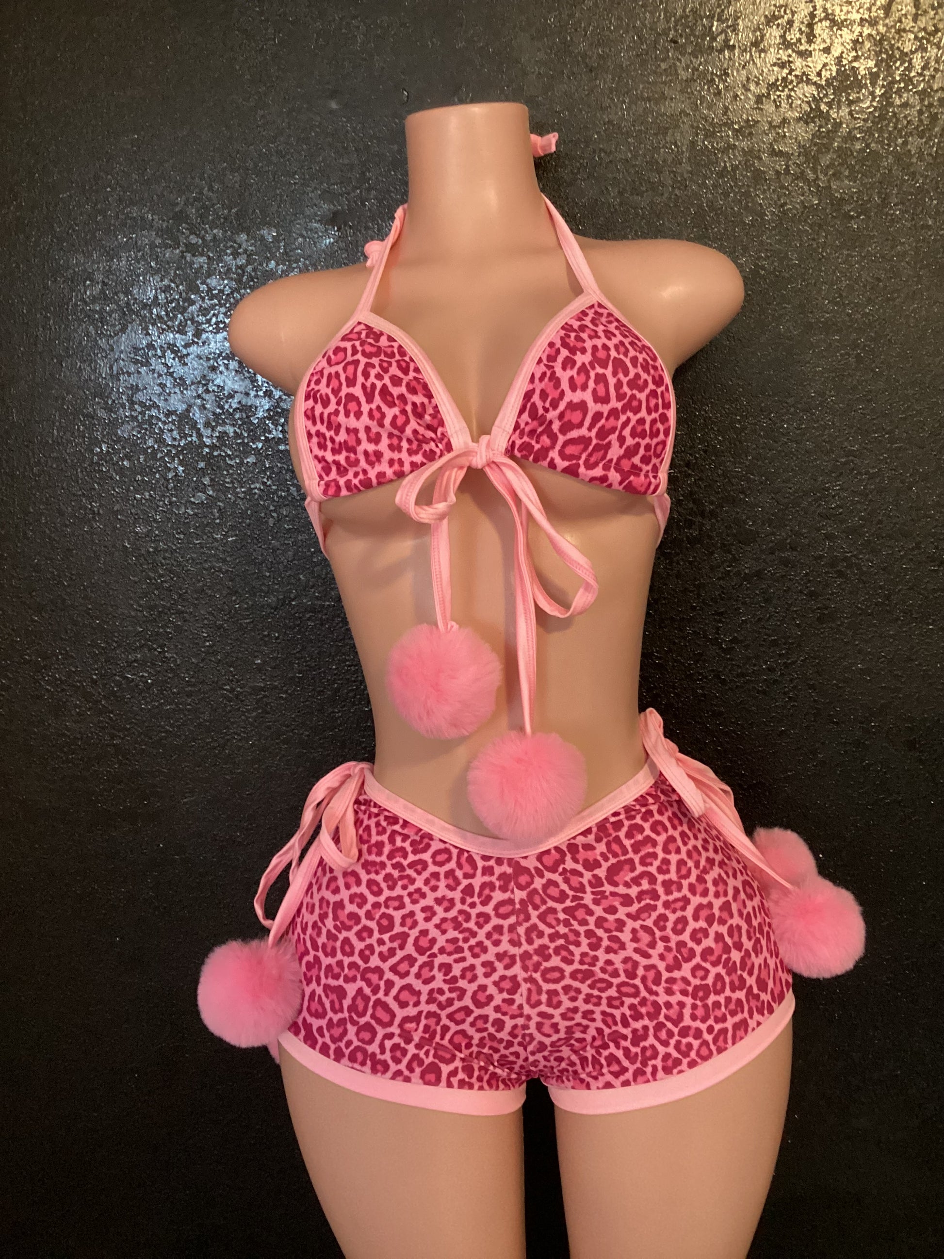 High waist short set