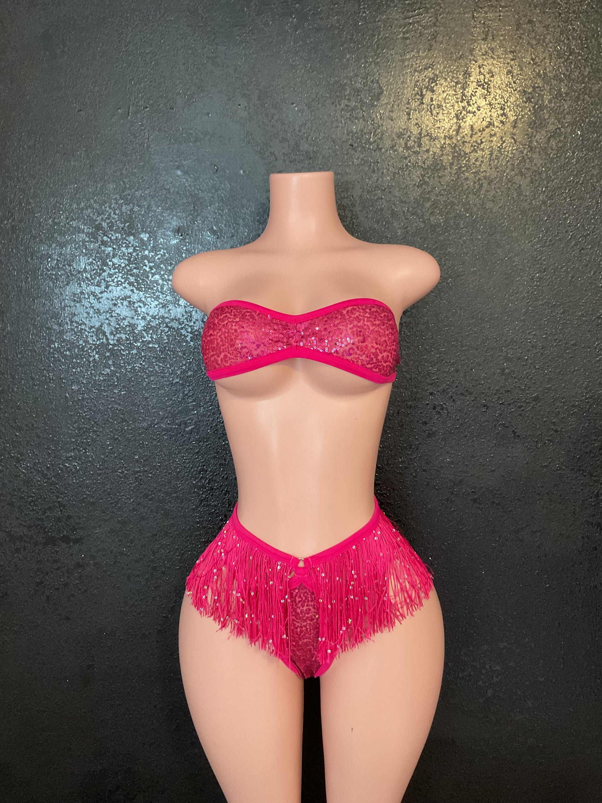 Fring sequin set see through sequin mesh