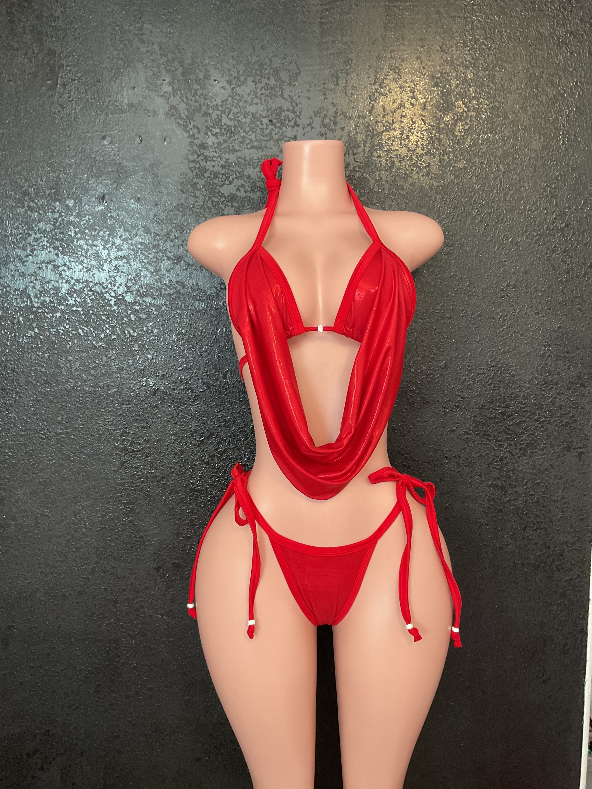 Drape bikini set