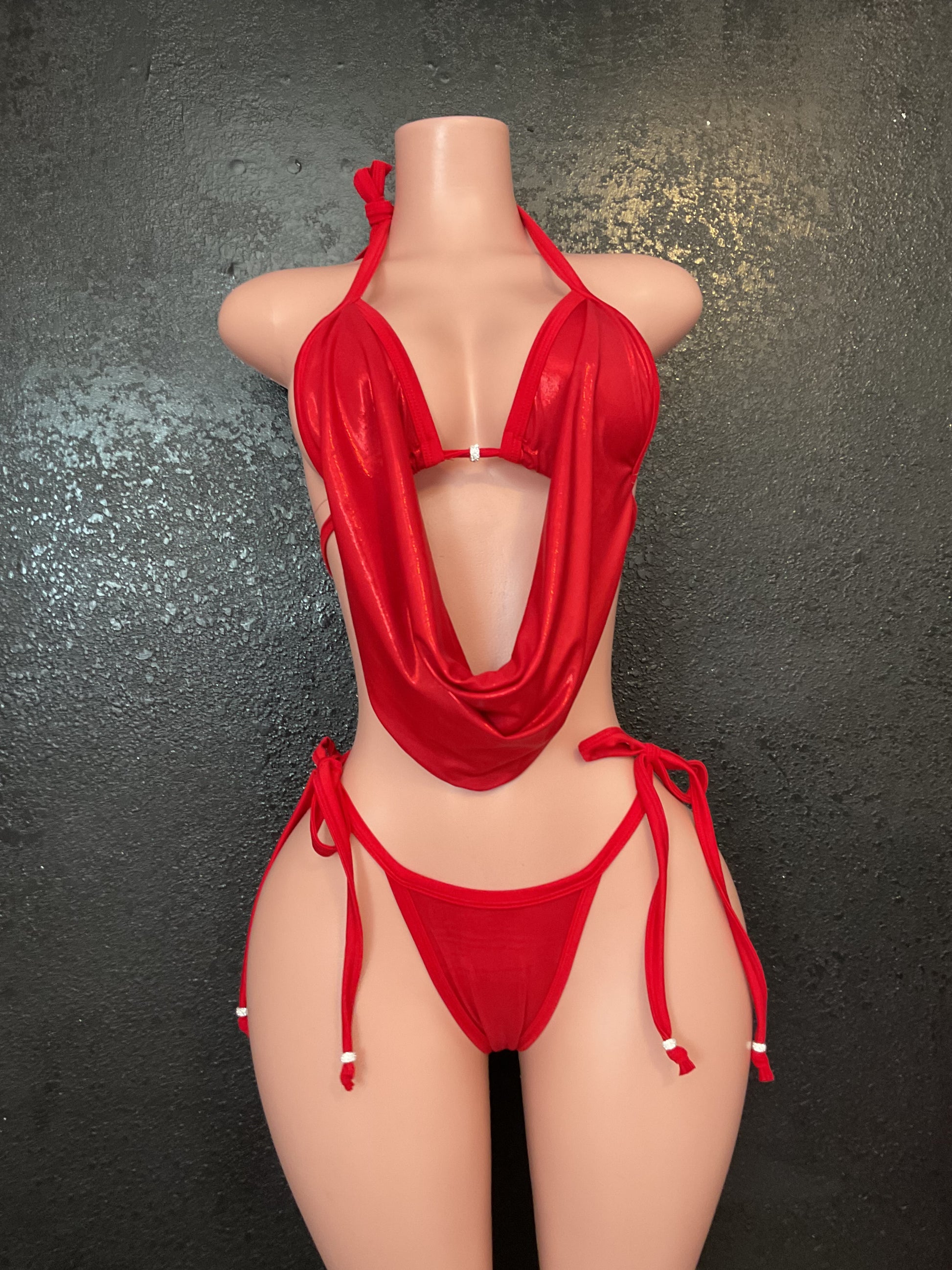 Drape bikini set