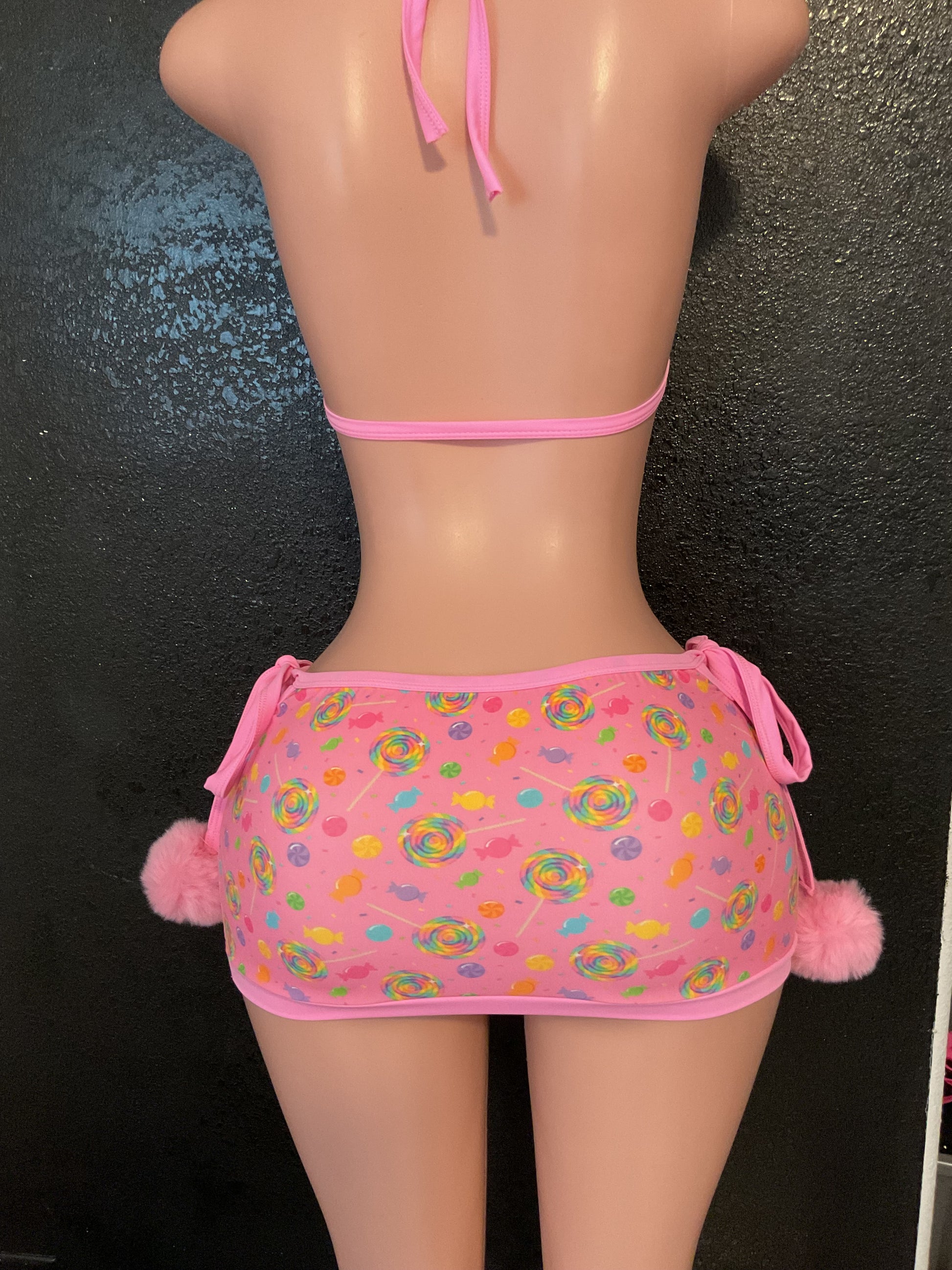 Candy collection Pom Pom skirt set