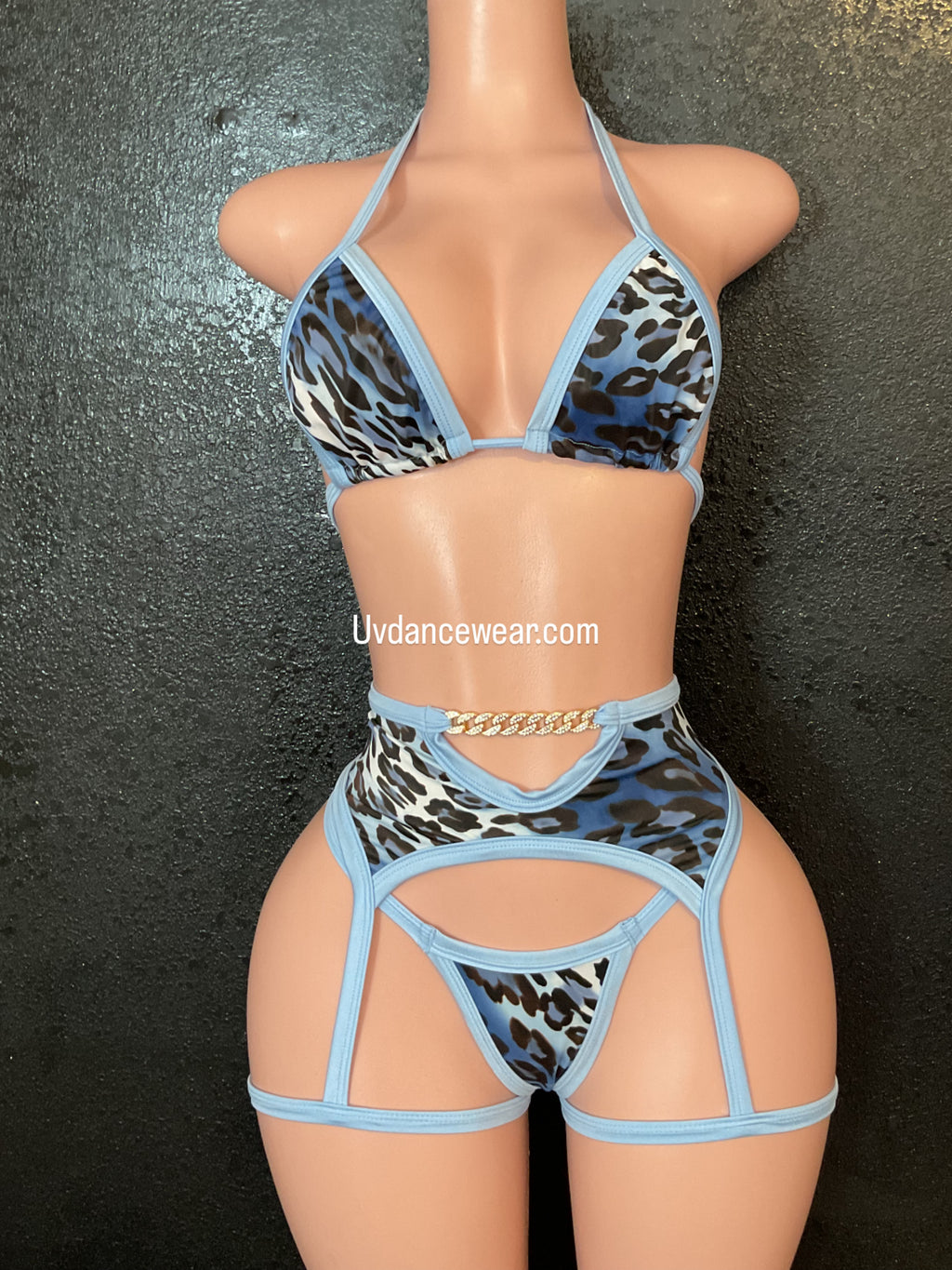 Leopard garter set