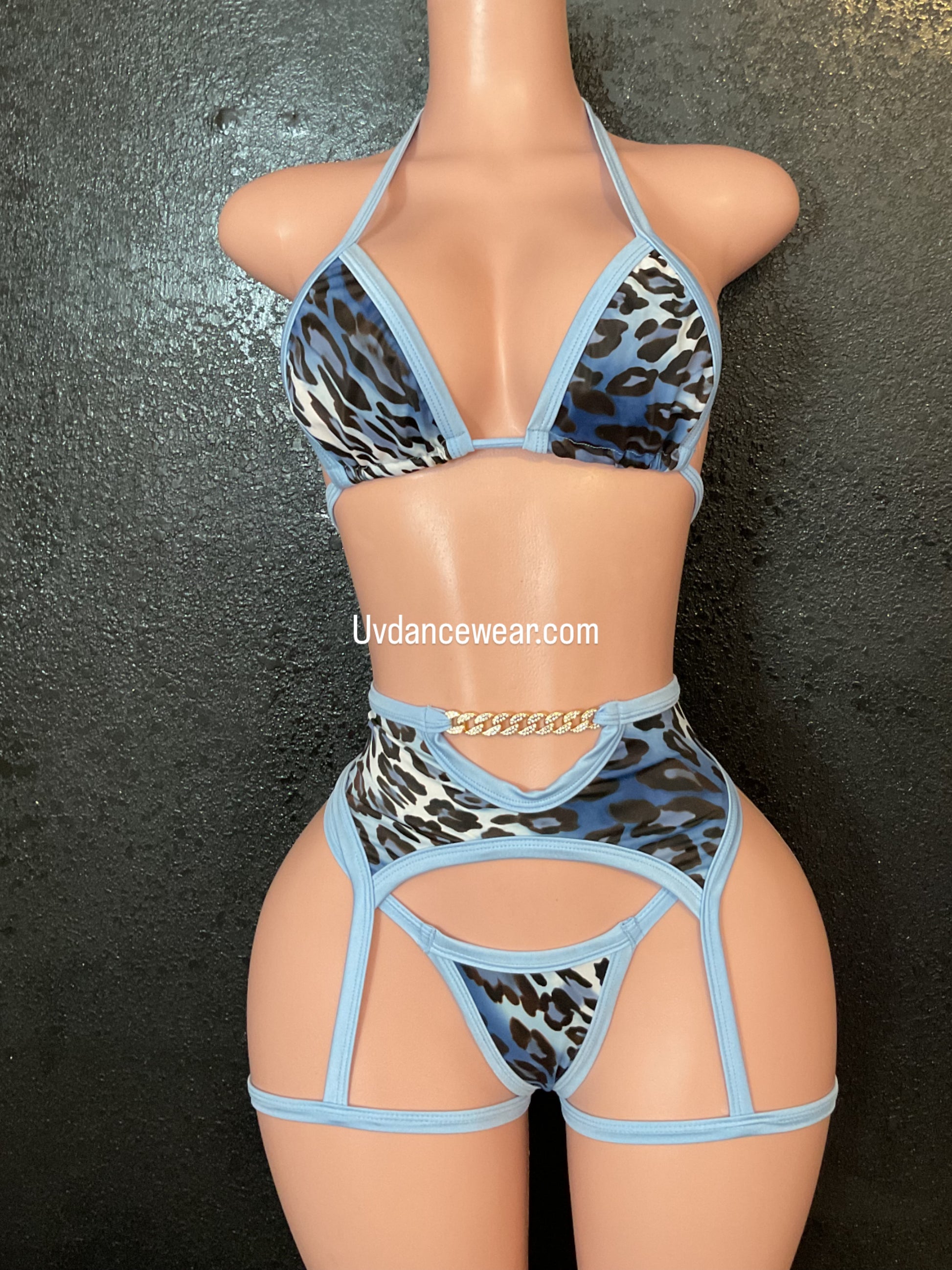 Leopard garter set