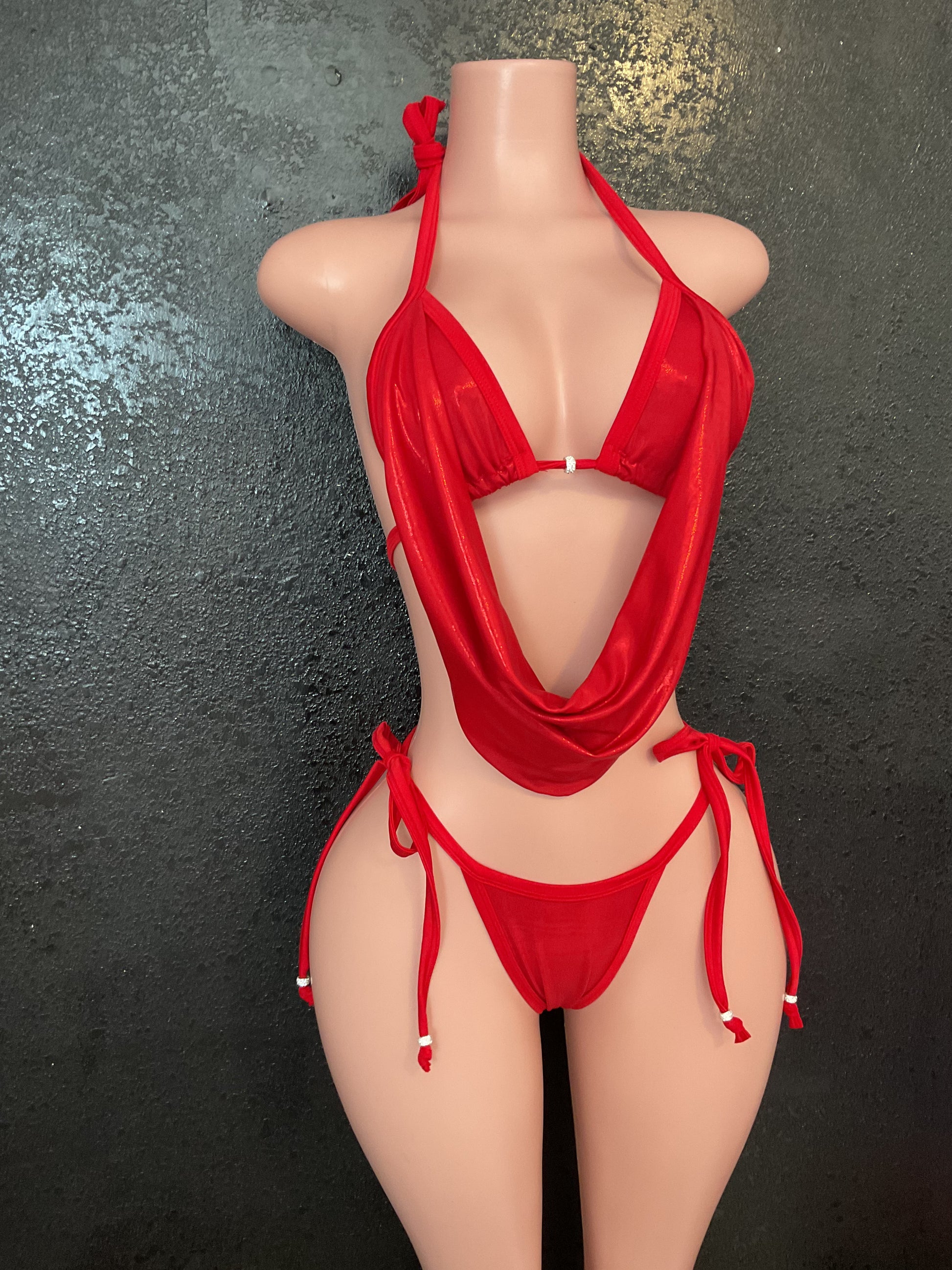 Drape bikini set