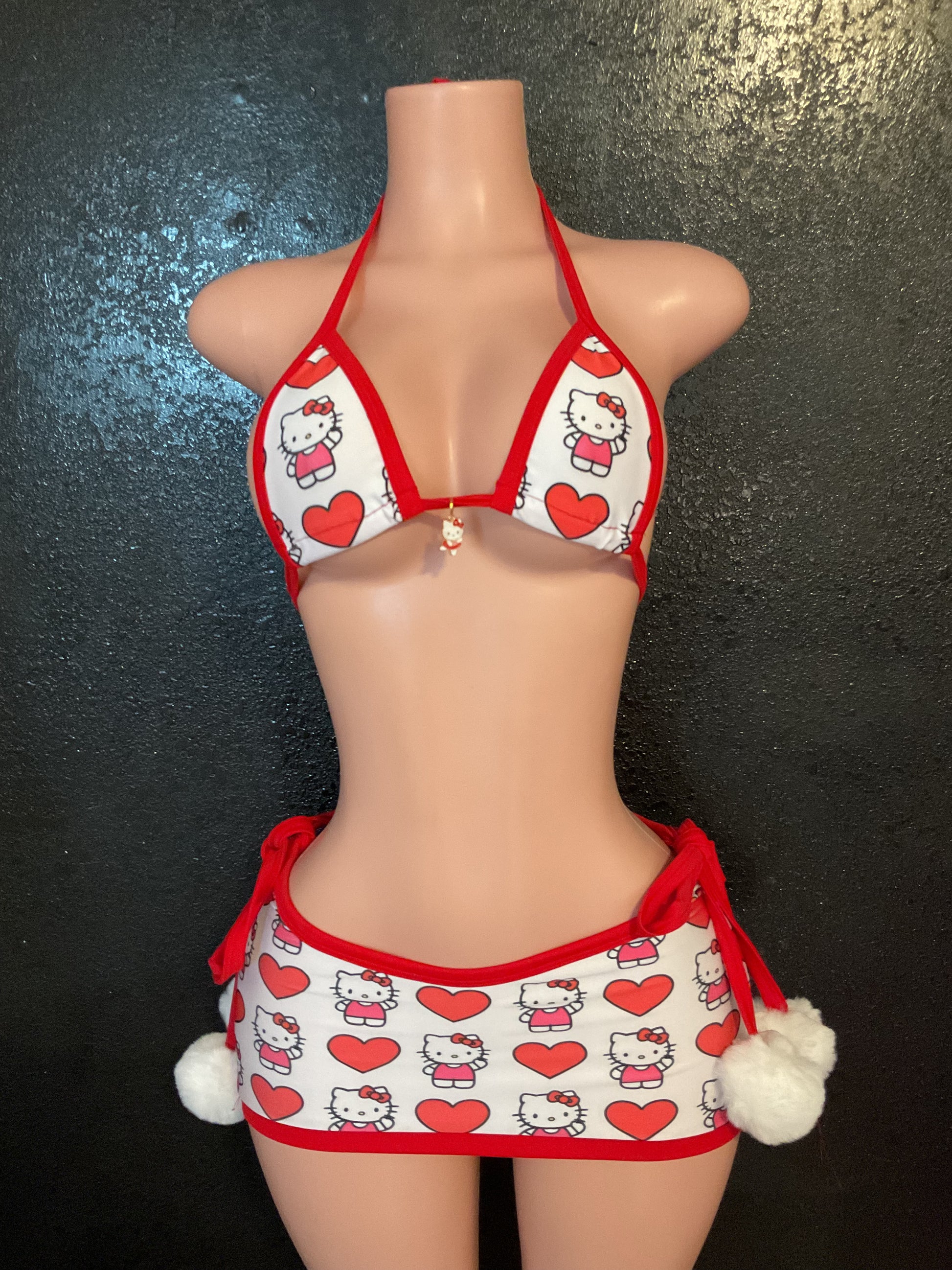Pom Pom shirt set kitty