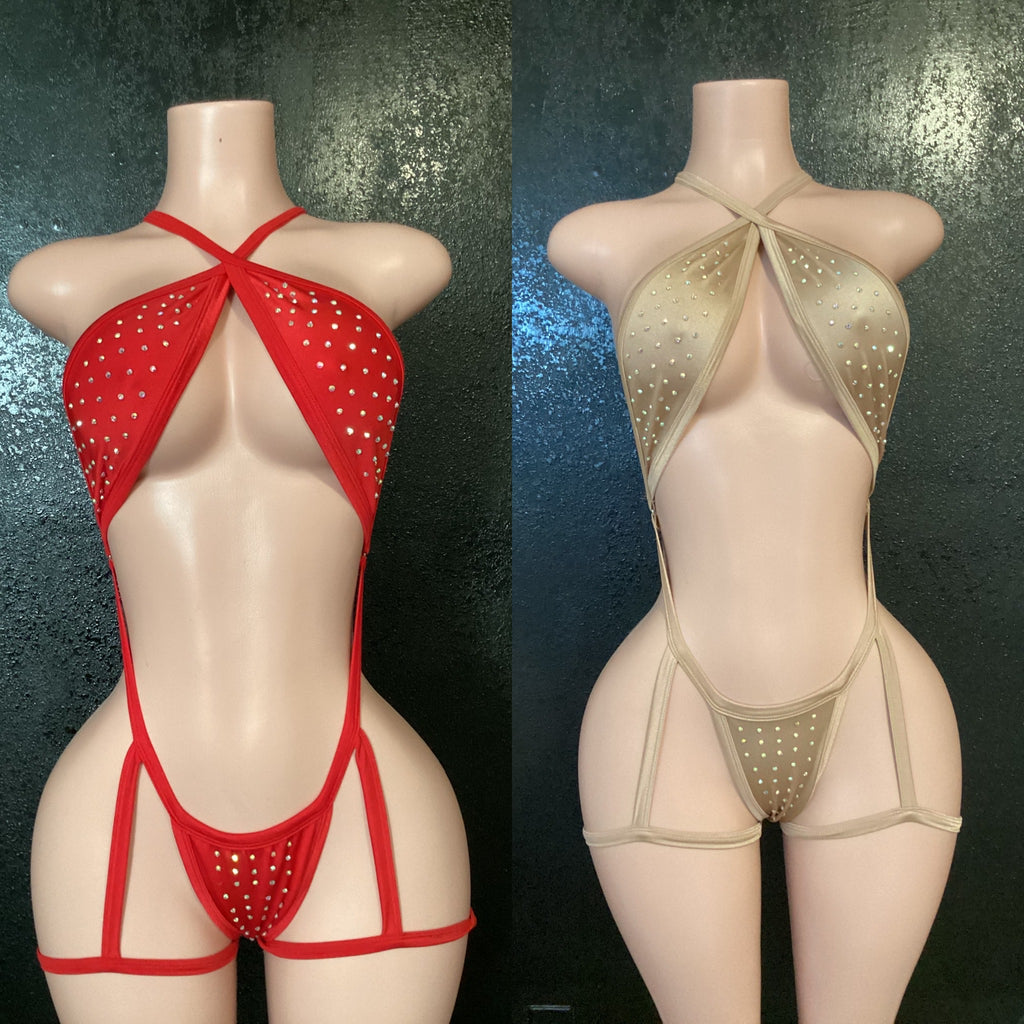 Sling one piece attached garters