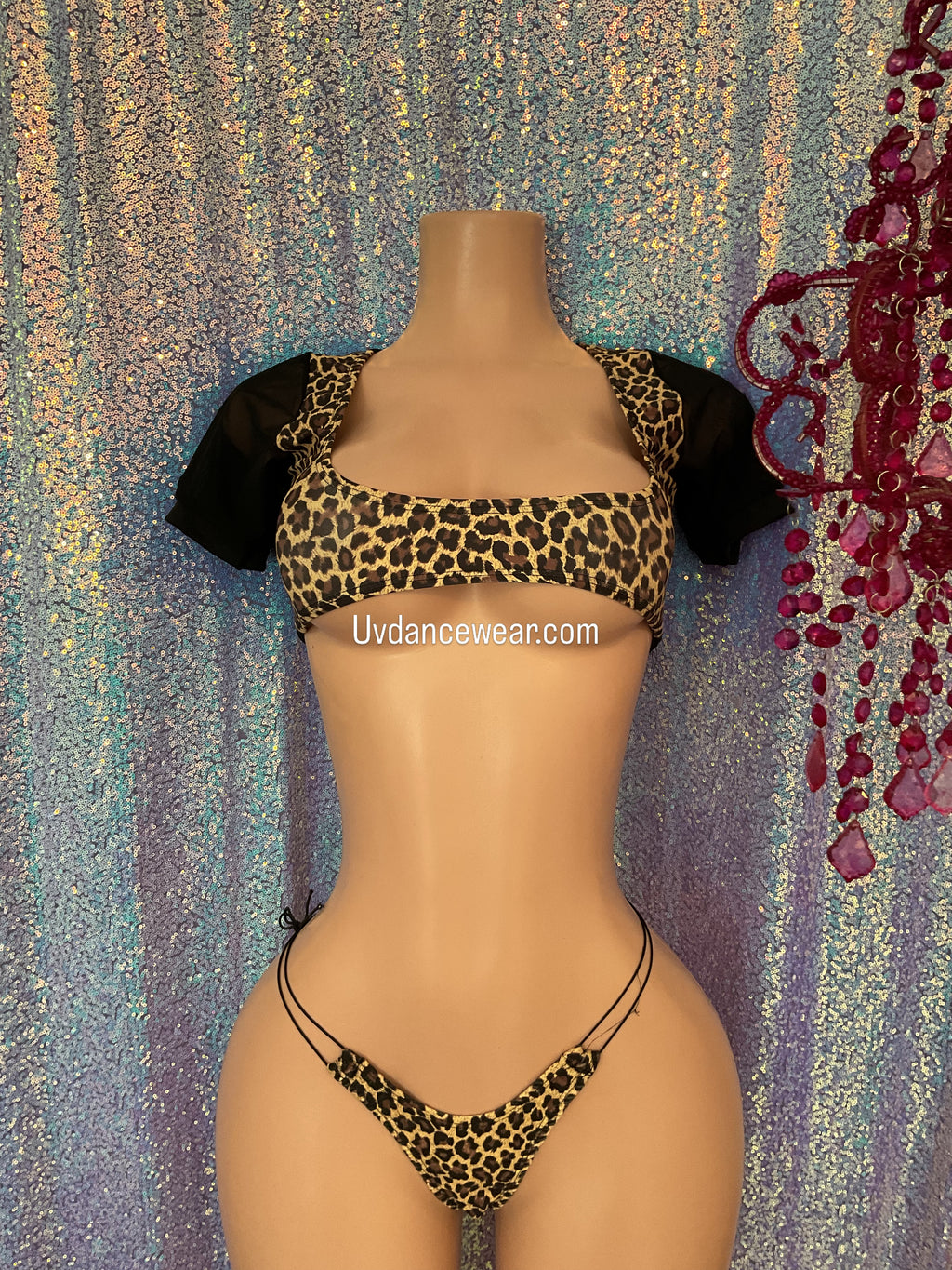 Mini crop top and thong