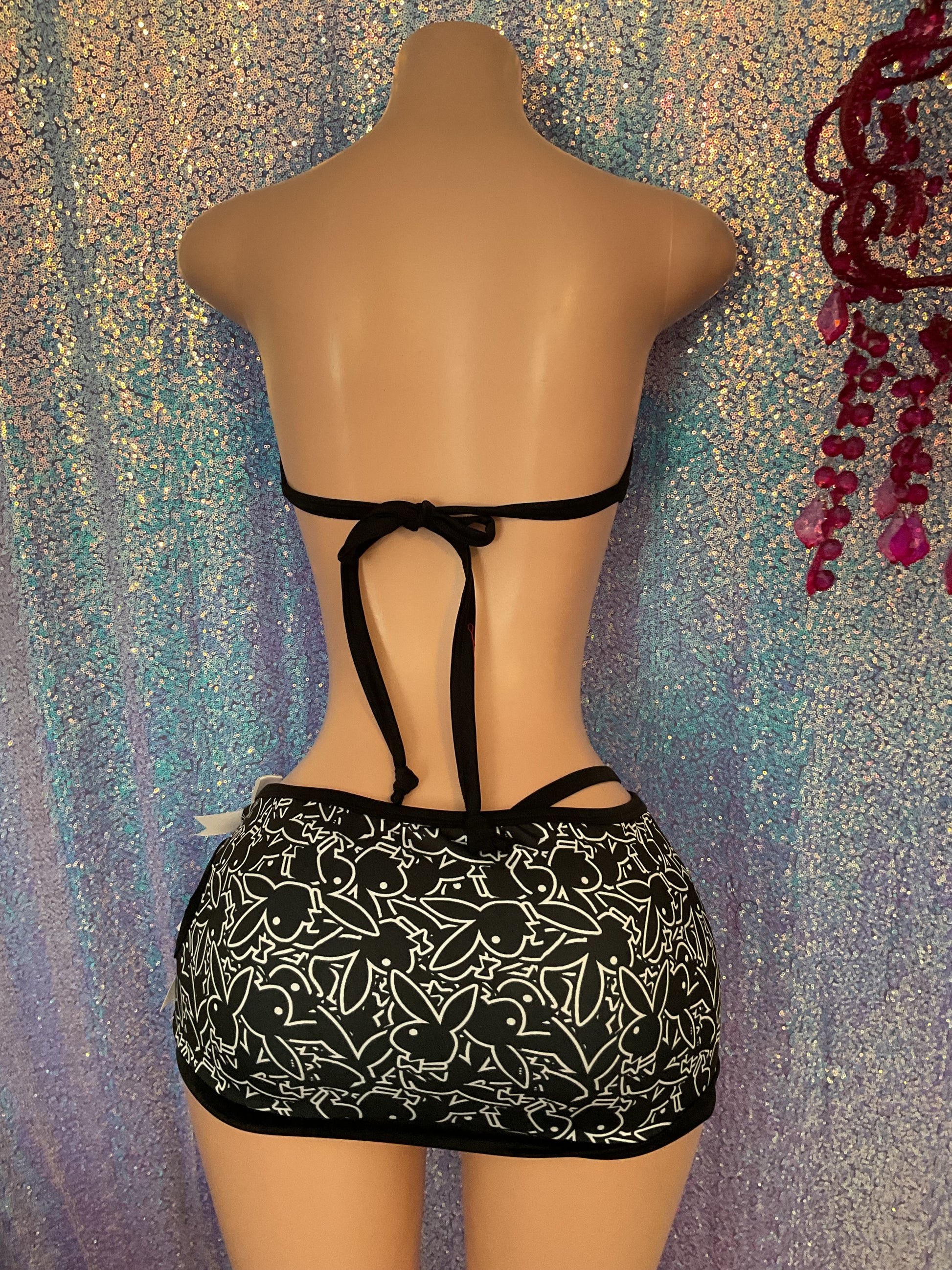 Bow bunny skirt set