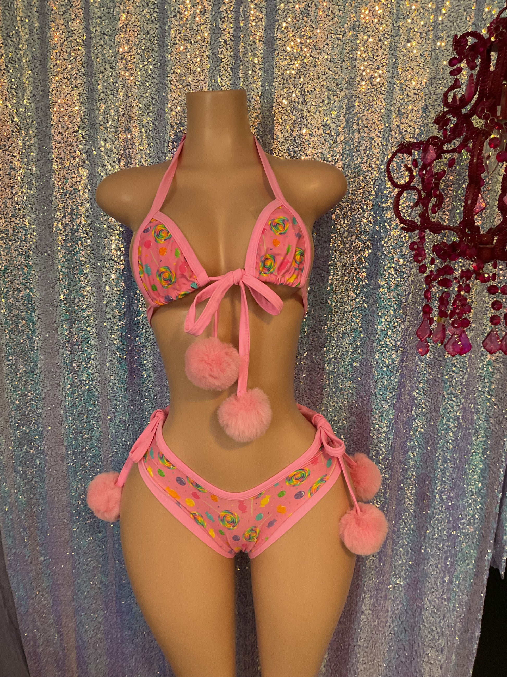 Candy booty shorts set