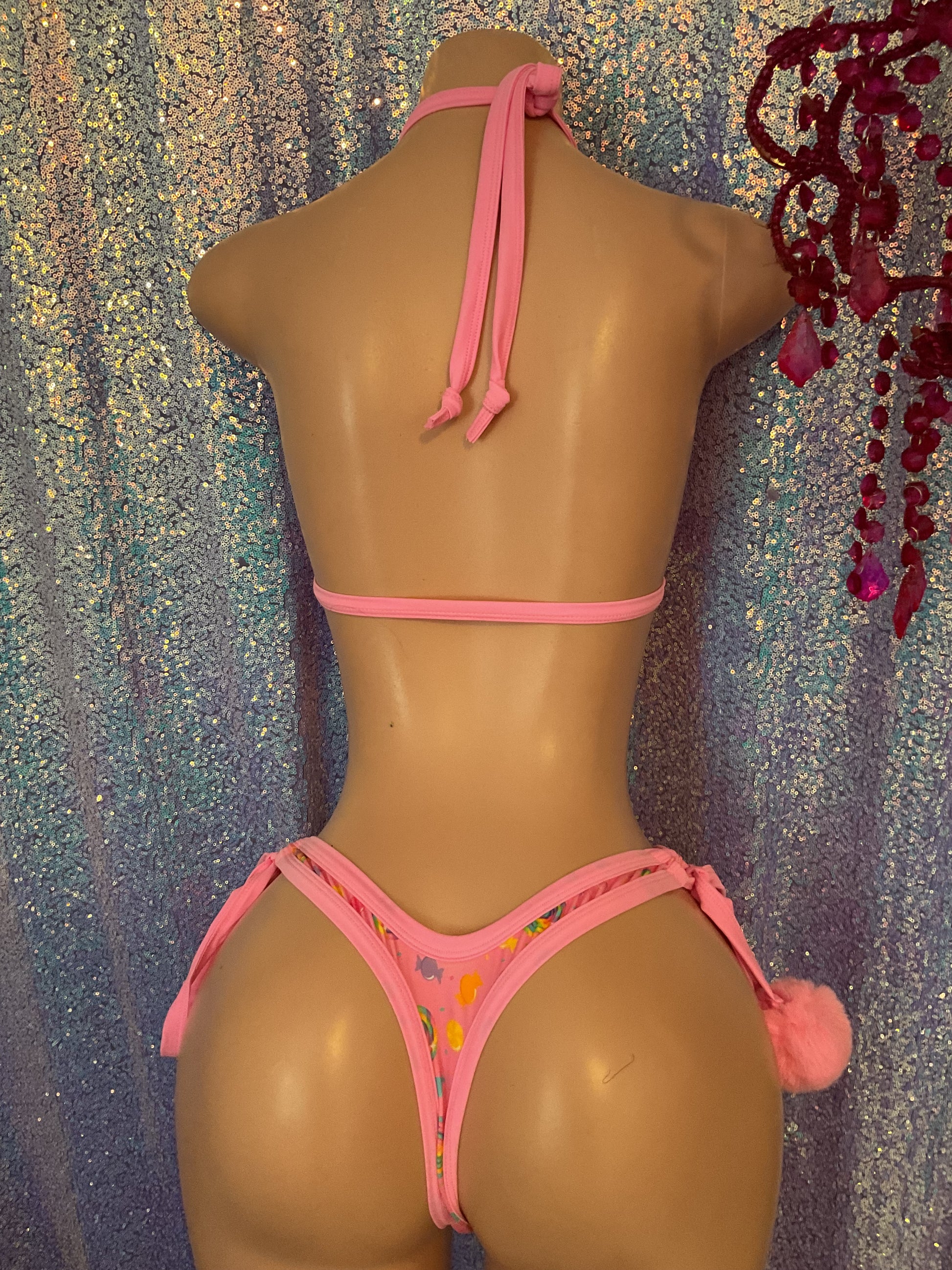 Candy Pom Pom thong bikini