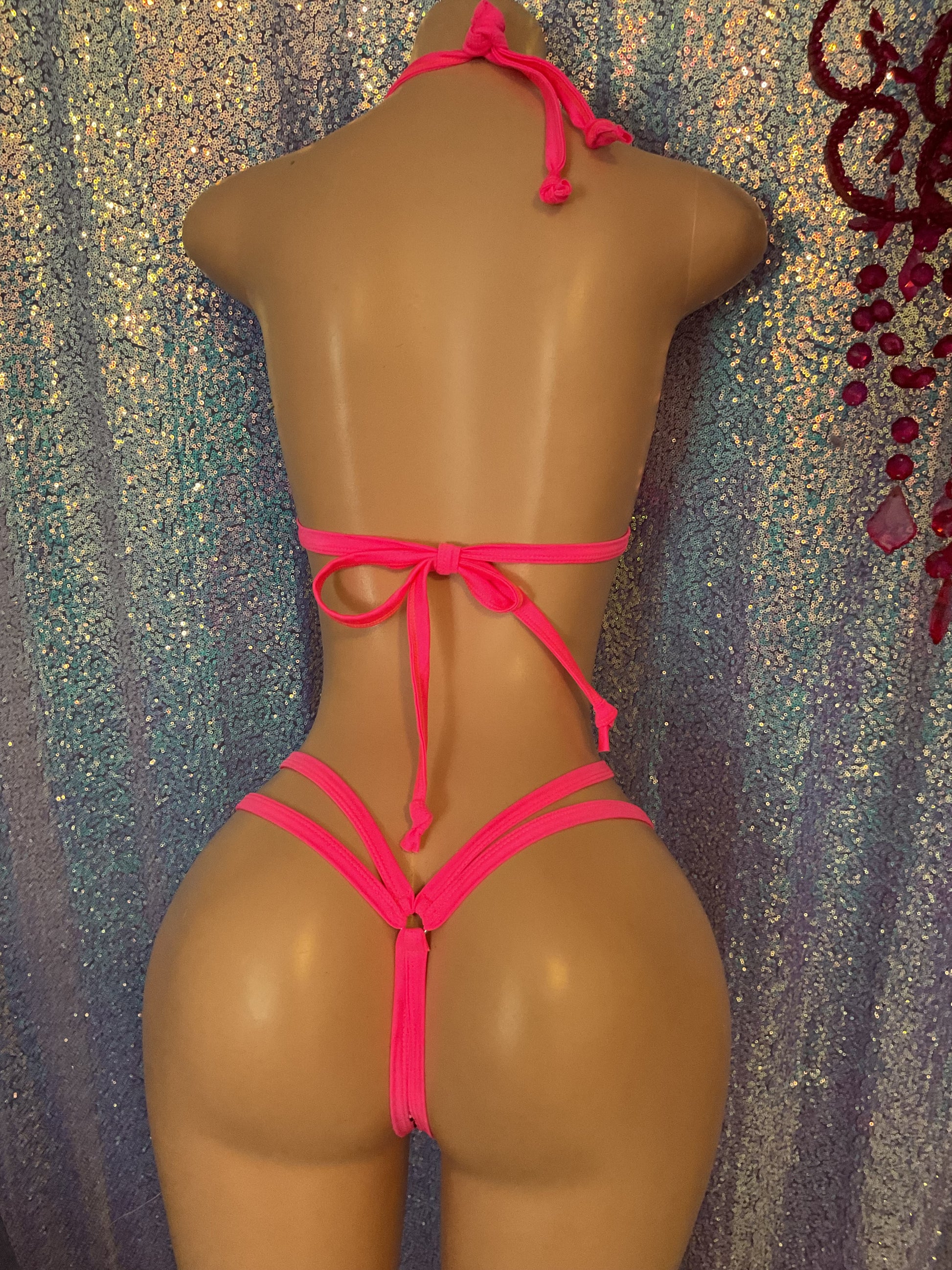 Leopard thong bikini
