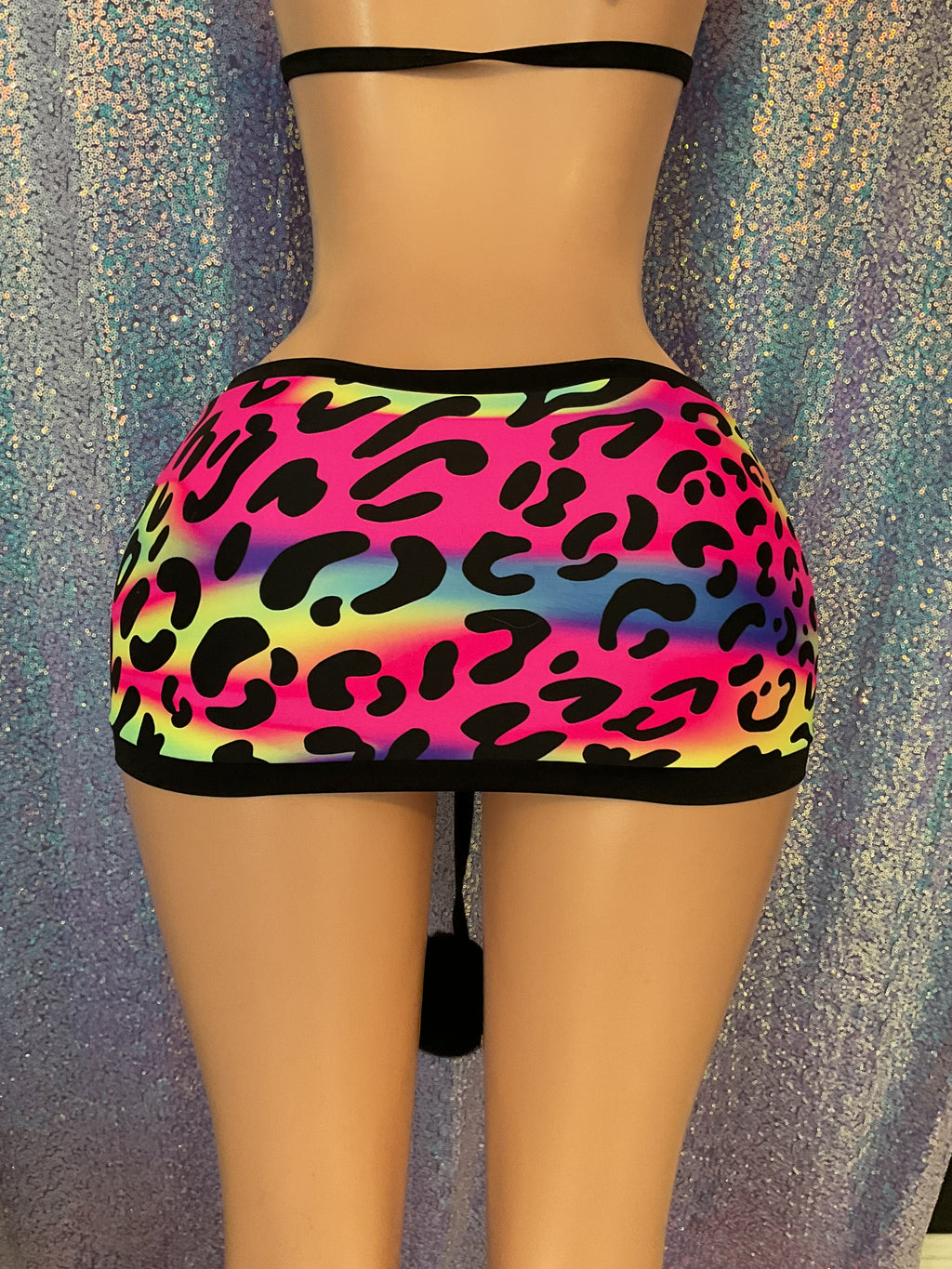 Neon animal skirt set