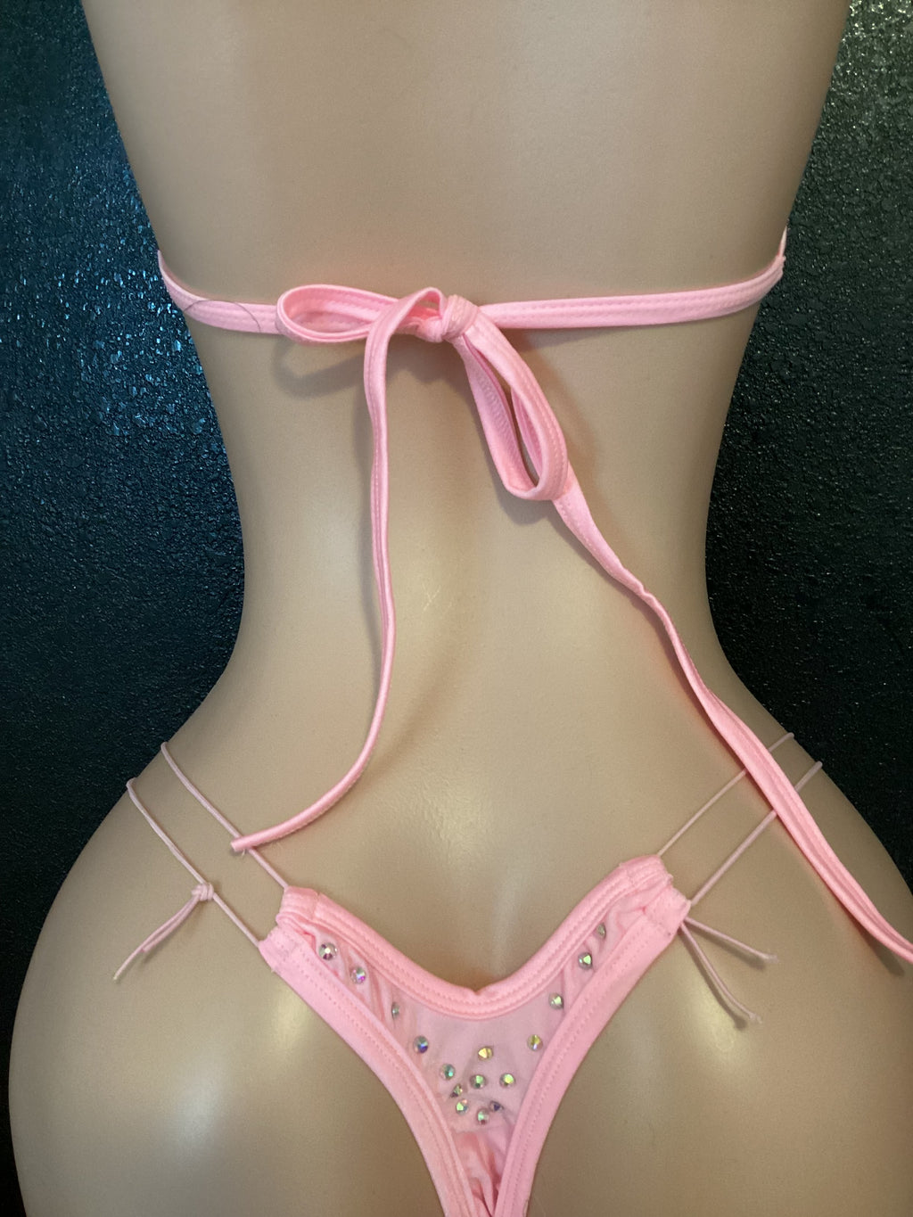 Lace up top and thong