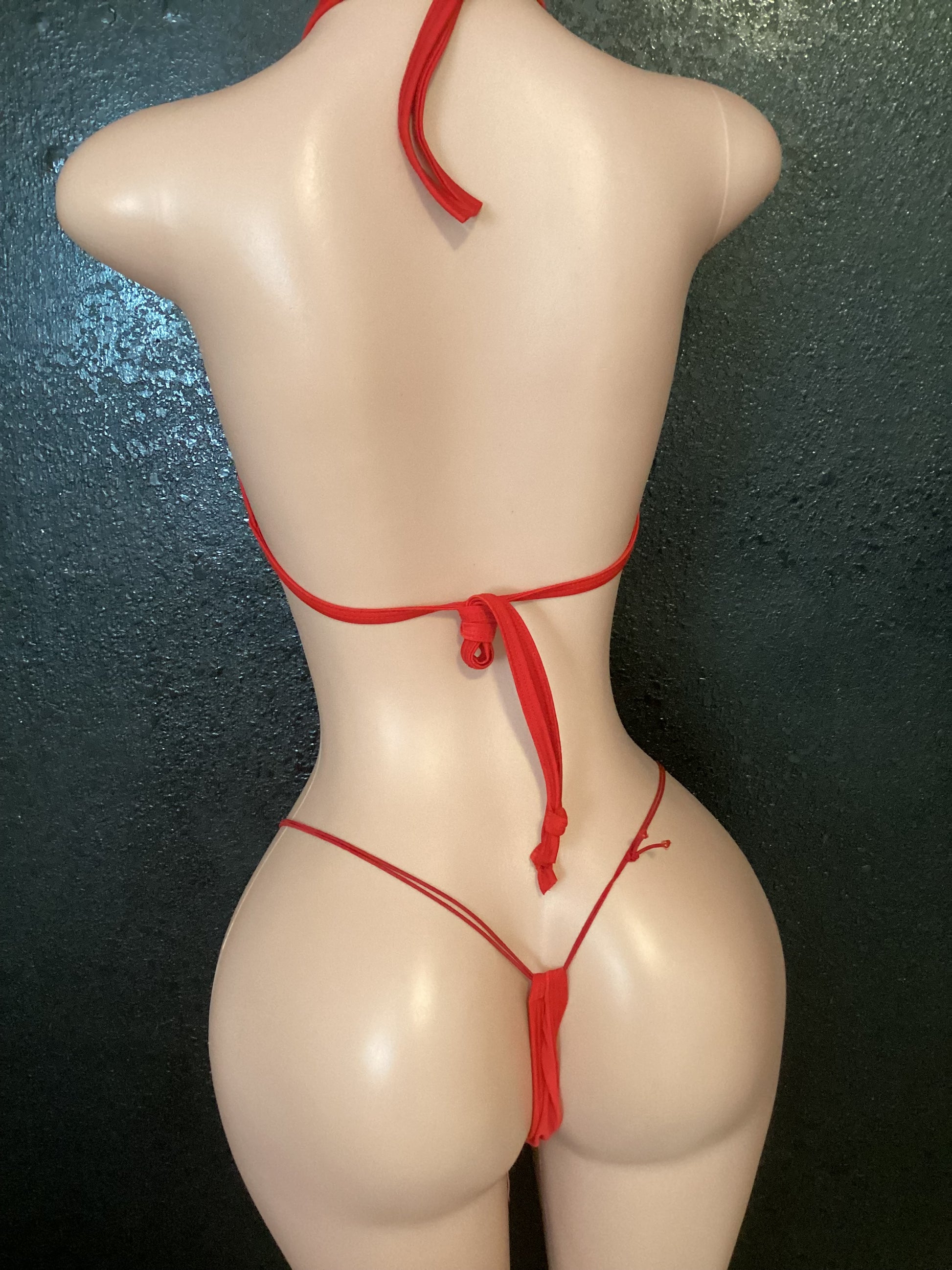 Lace up thong set