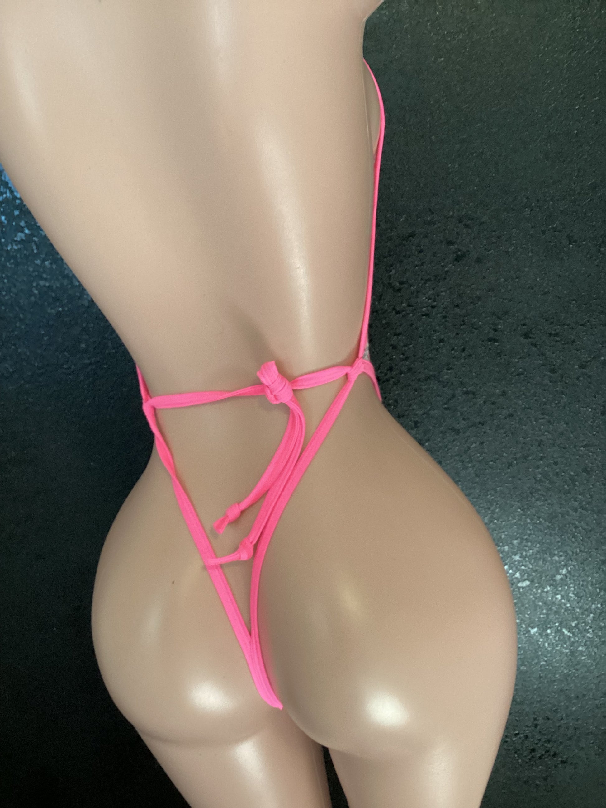 Lace up sequin mesh