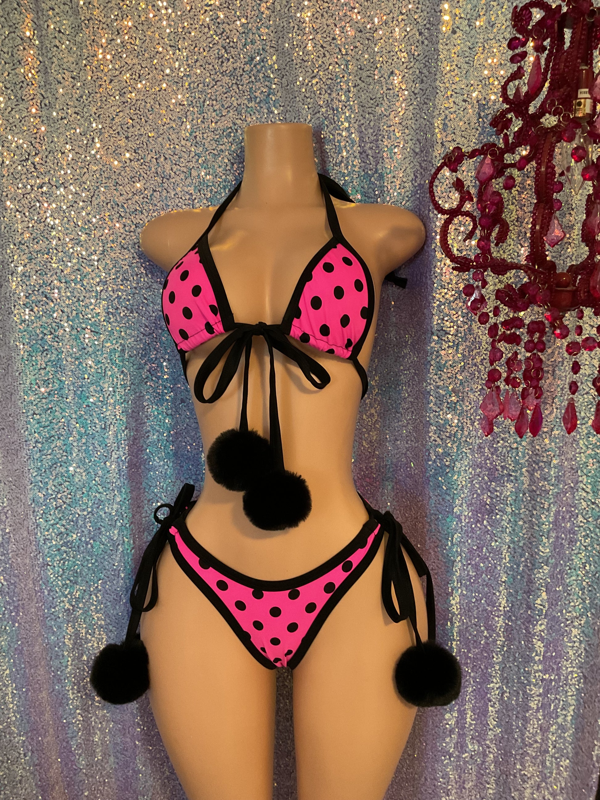 Polka dot set scrunch butt