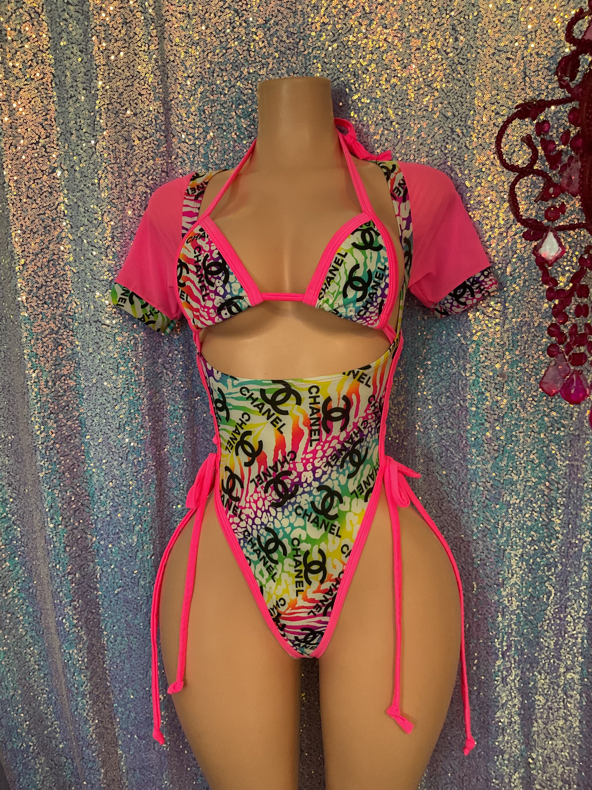 Neon animal one piece