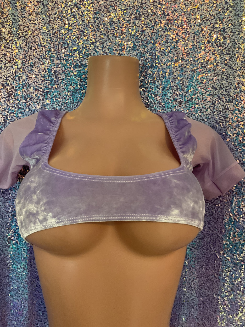 Micro crop top and scrunch butt booty shorts
