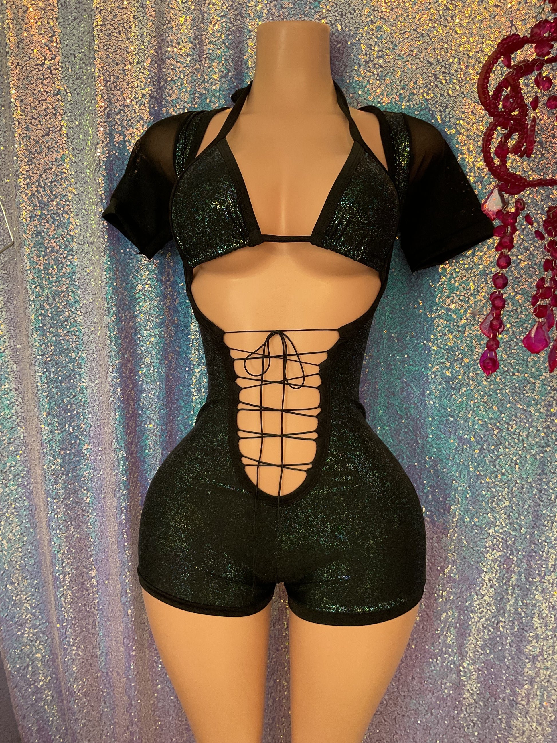 Booty shorts romper