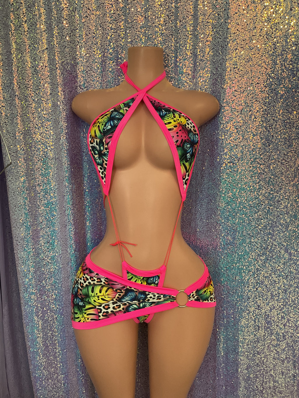 Sling skirt set tropical island