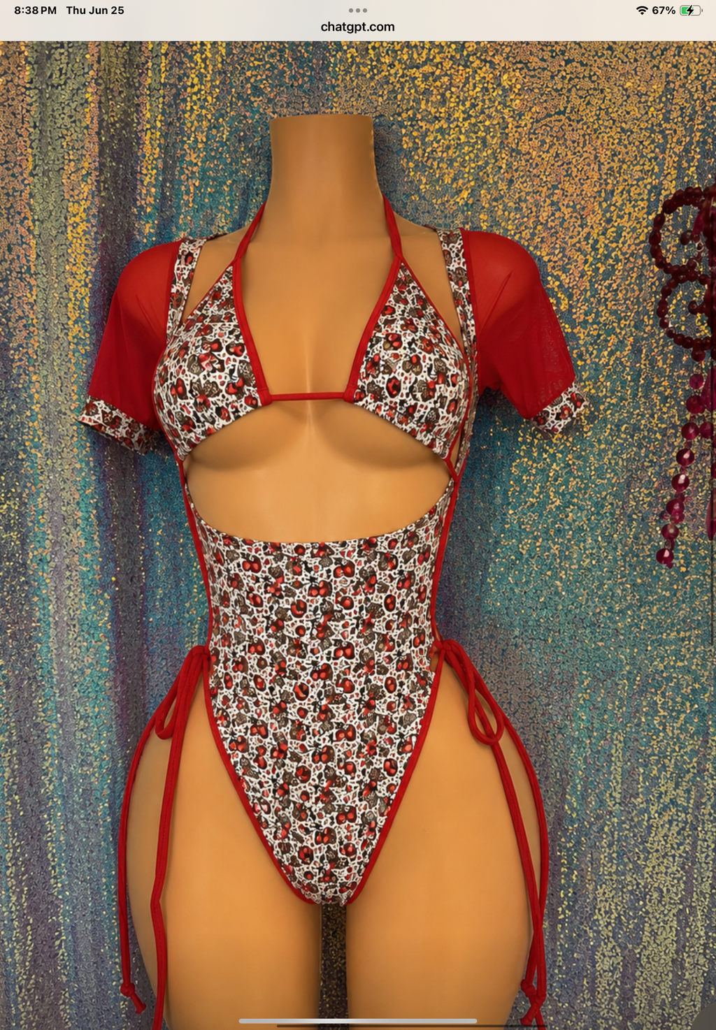 High waist romper set