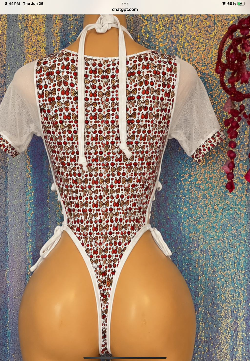 High waist romper set