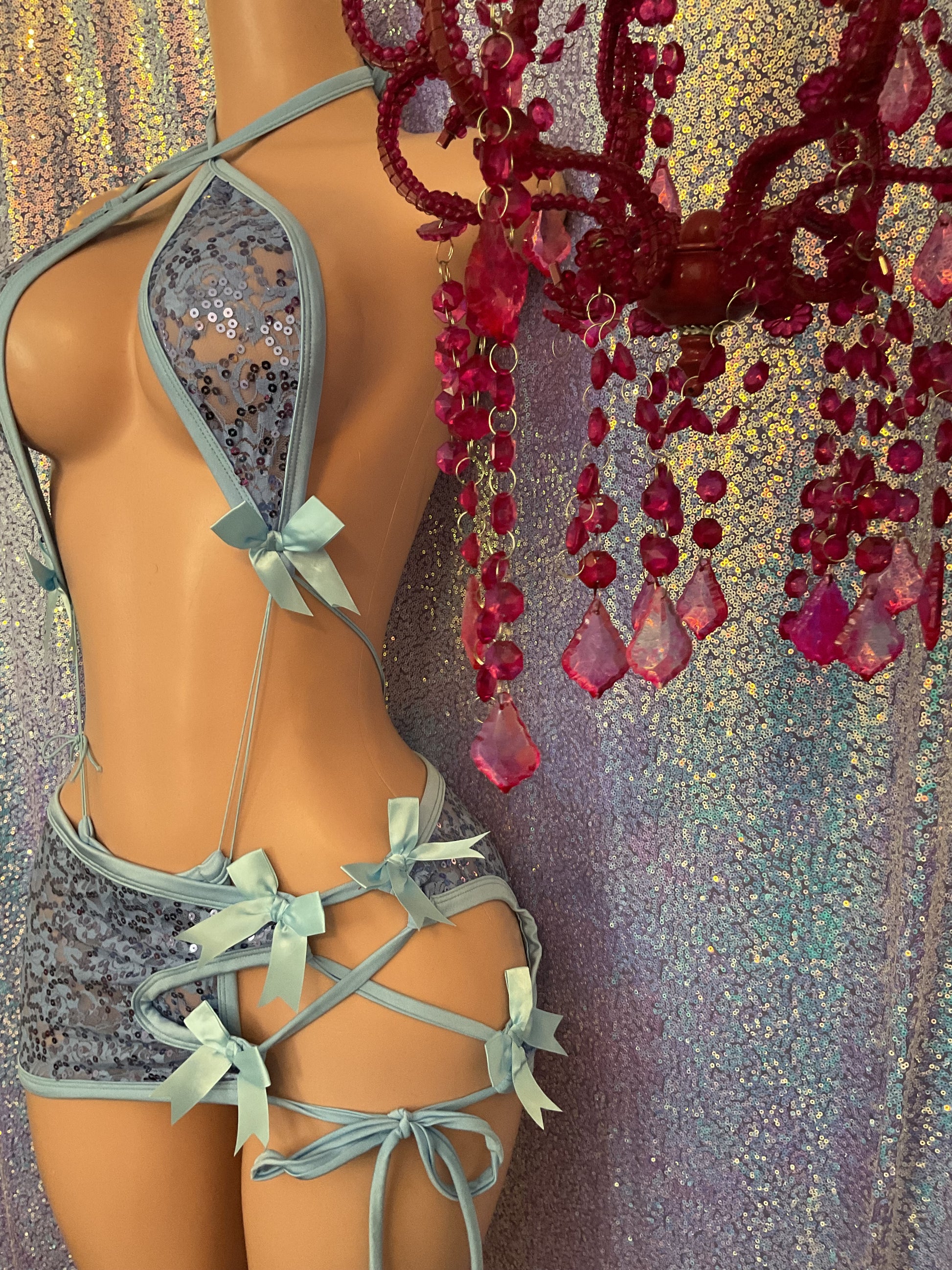Lace sling and skirt set