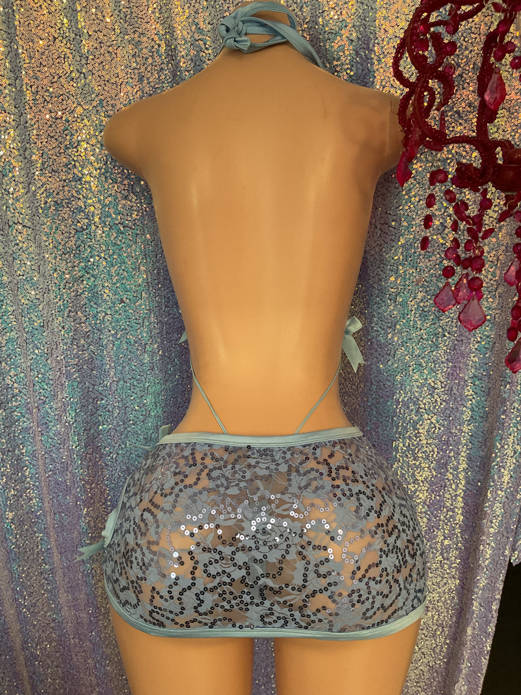 Lace sling and skirt set