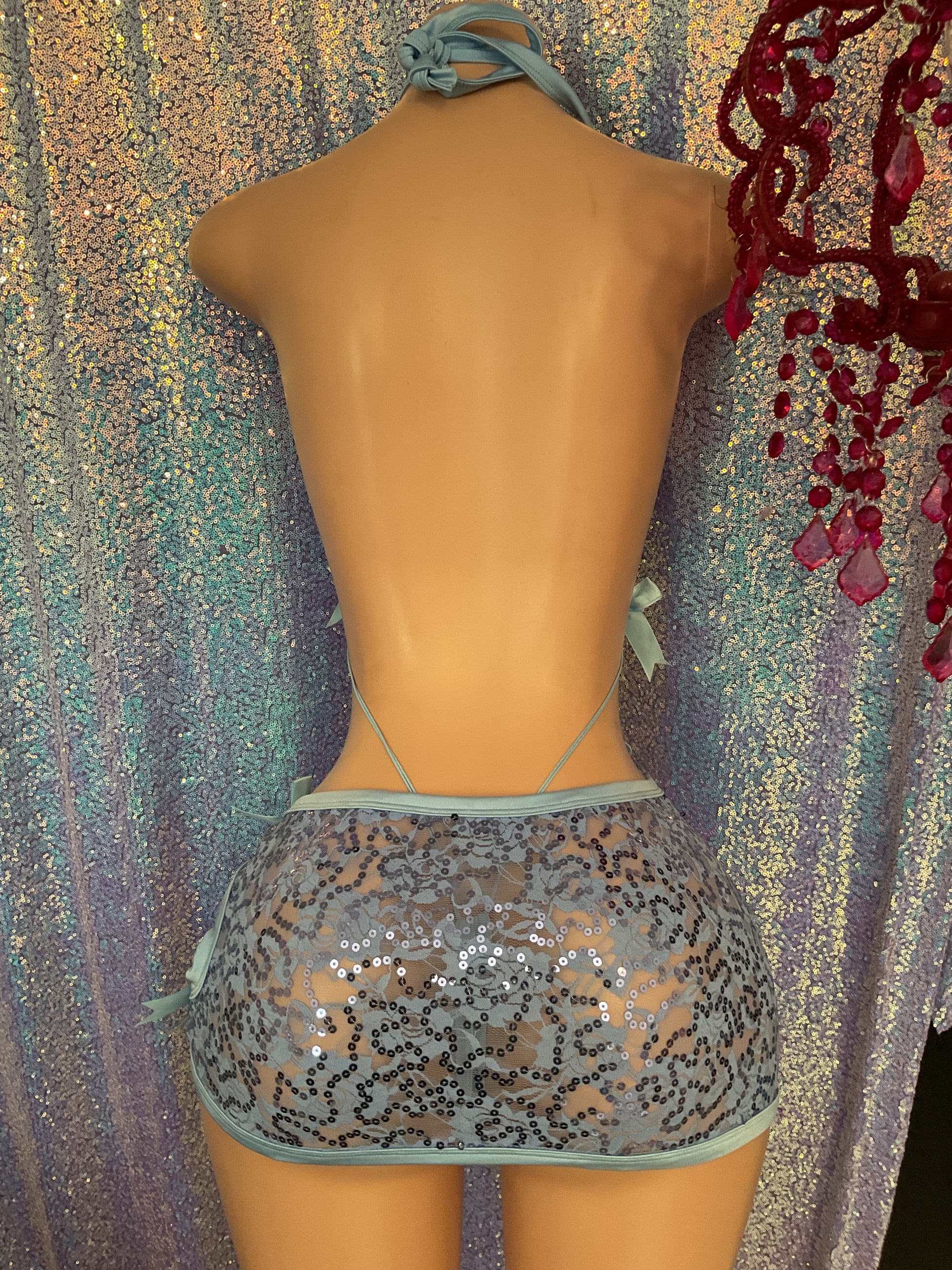 Lace sling and skirt set