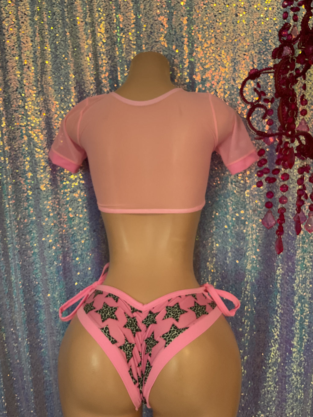 Kitty crop top and cheeky shorts