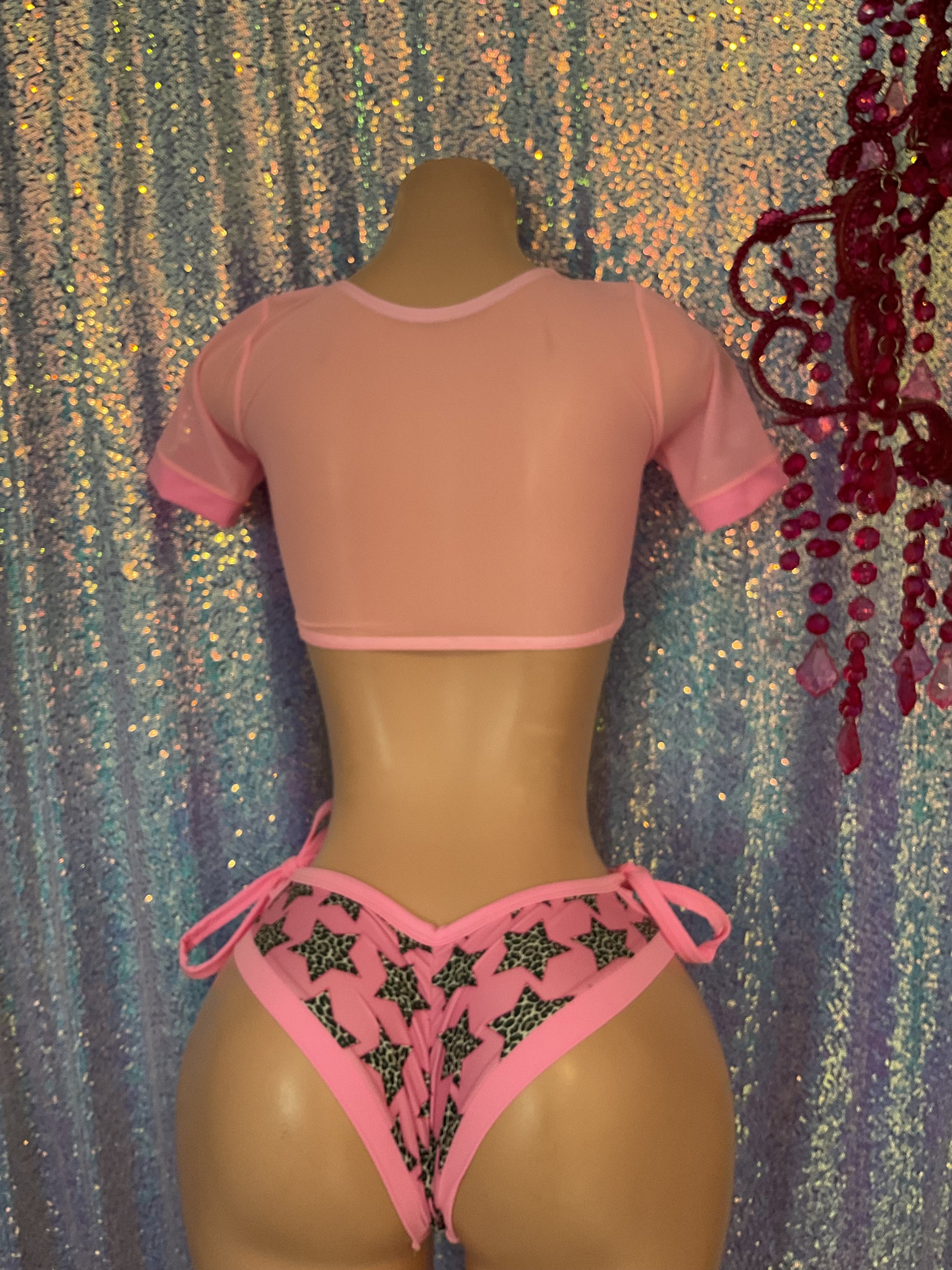 Kitty crop top and cheeky shorts