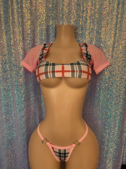Baby tee crop top set