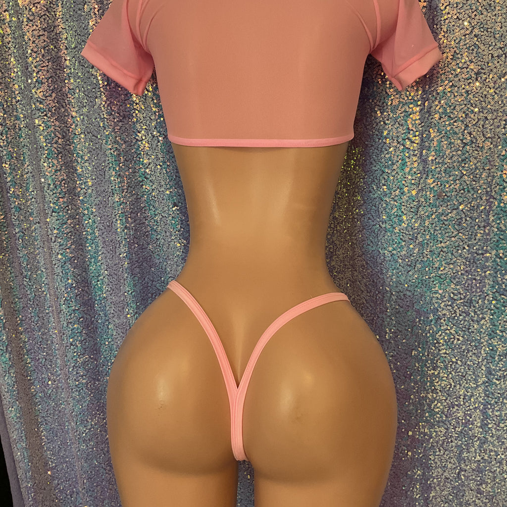 Baby tee crop top set