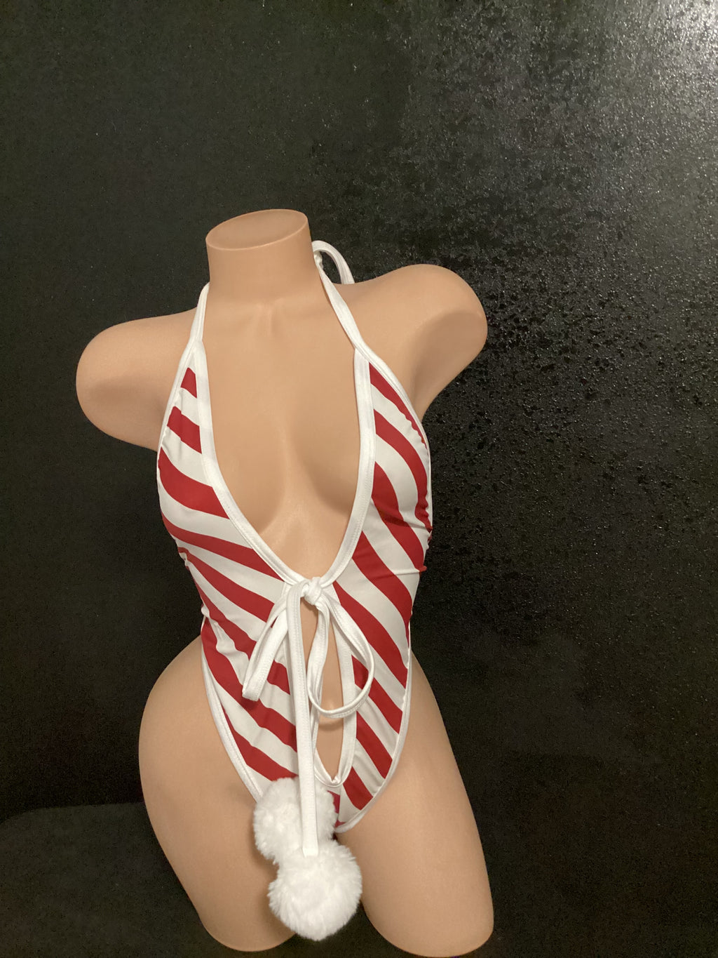 Candy cane holiday one piece