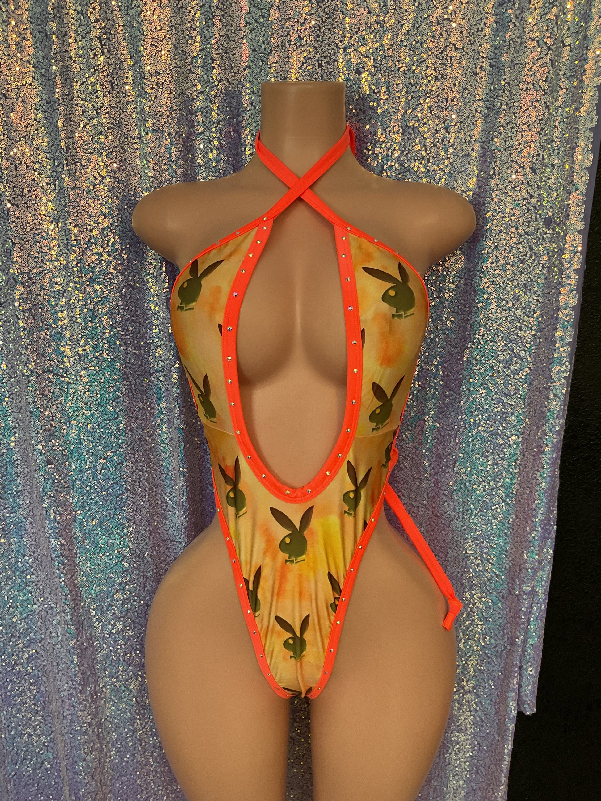Cross front one piece