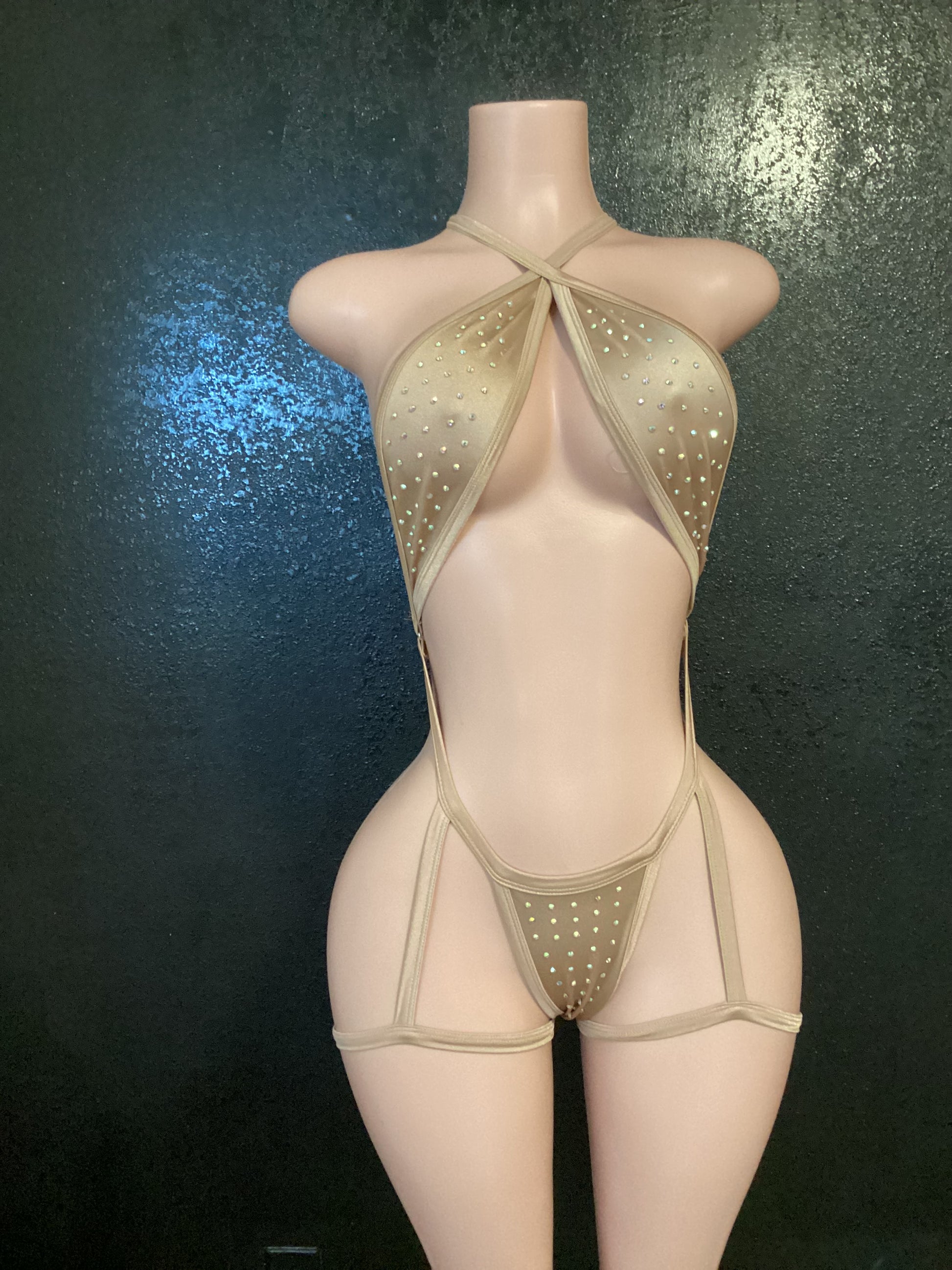 Sling one piece attached garters