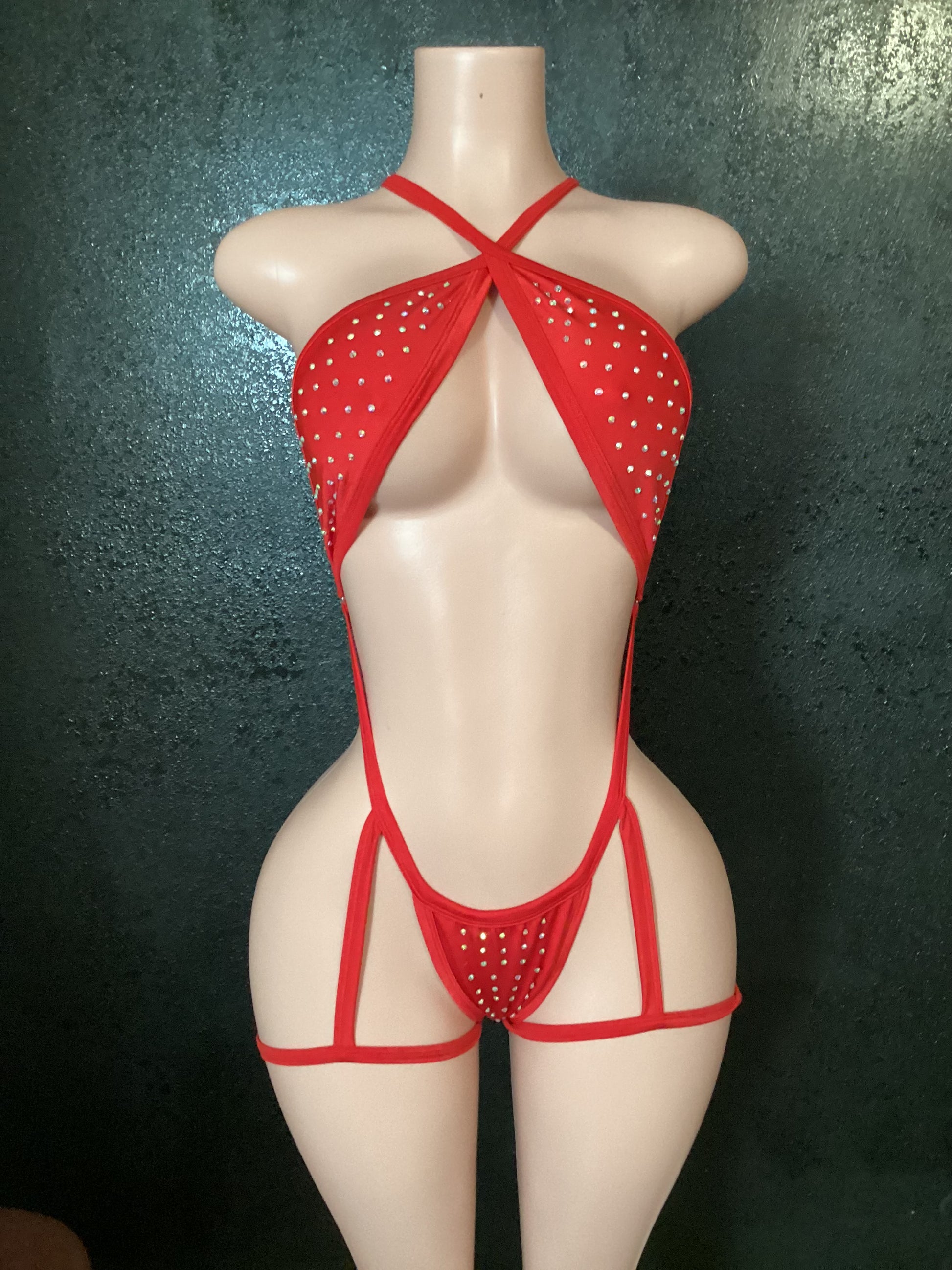 Sling one piece attached garters