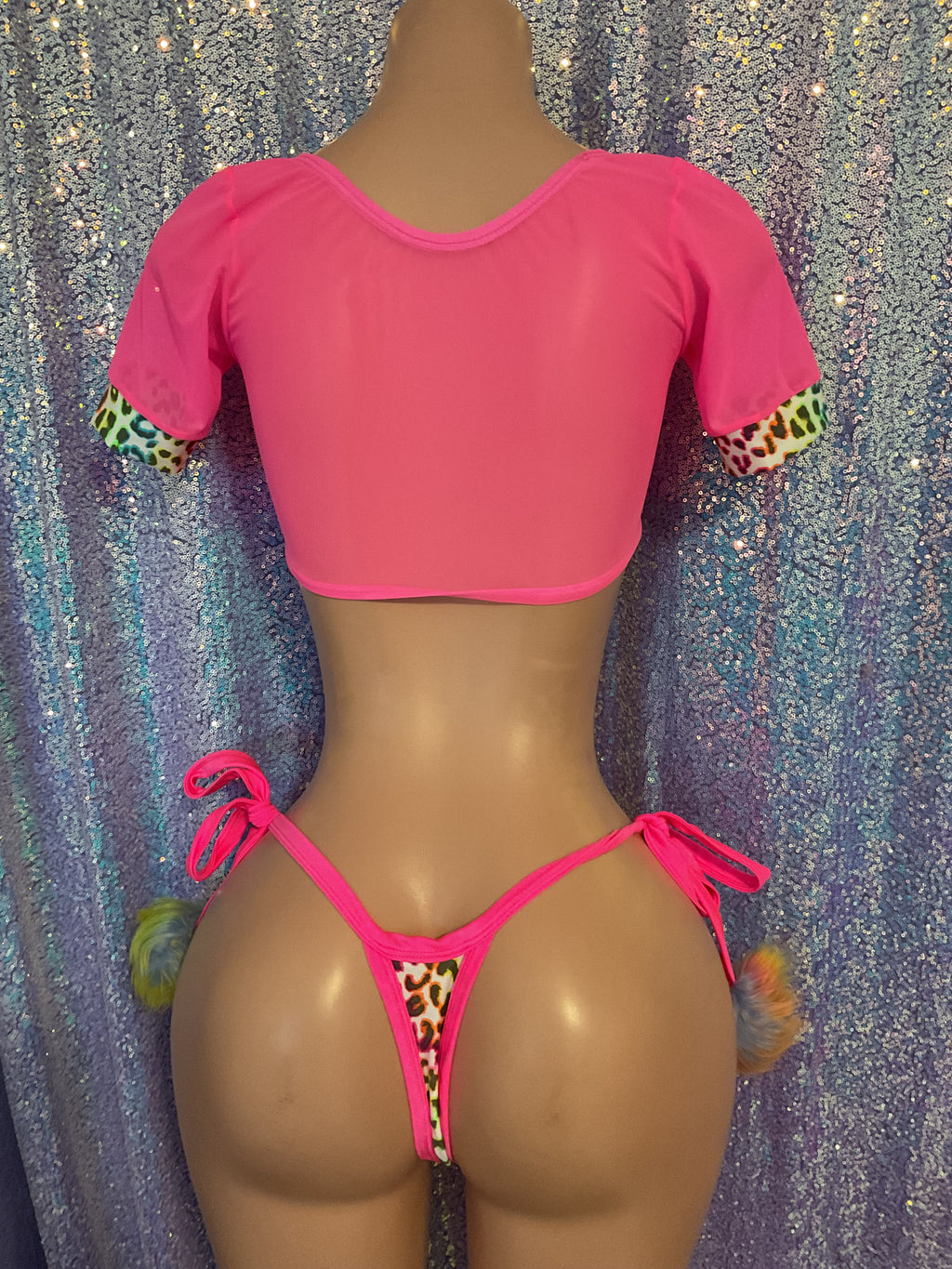 Rainbow Leopard mini crop set
