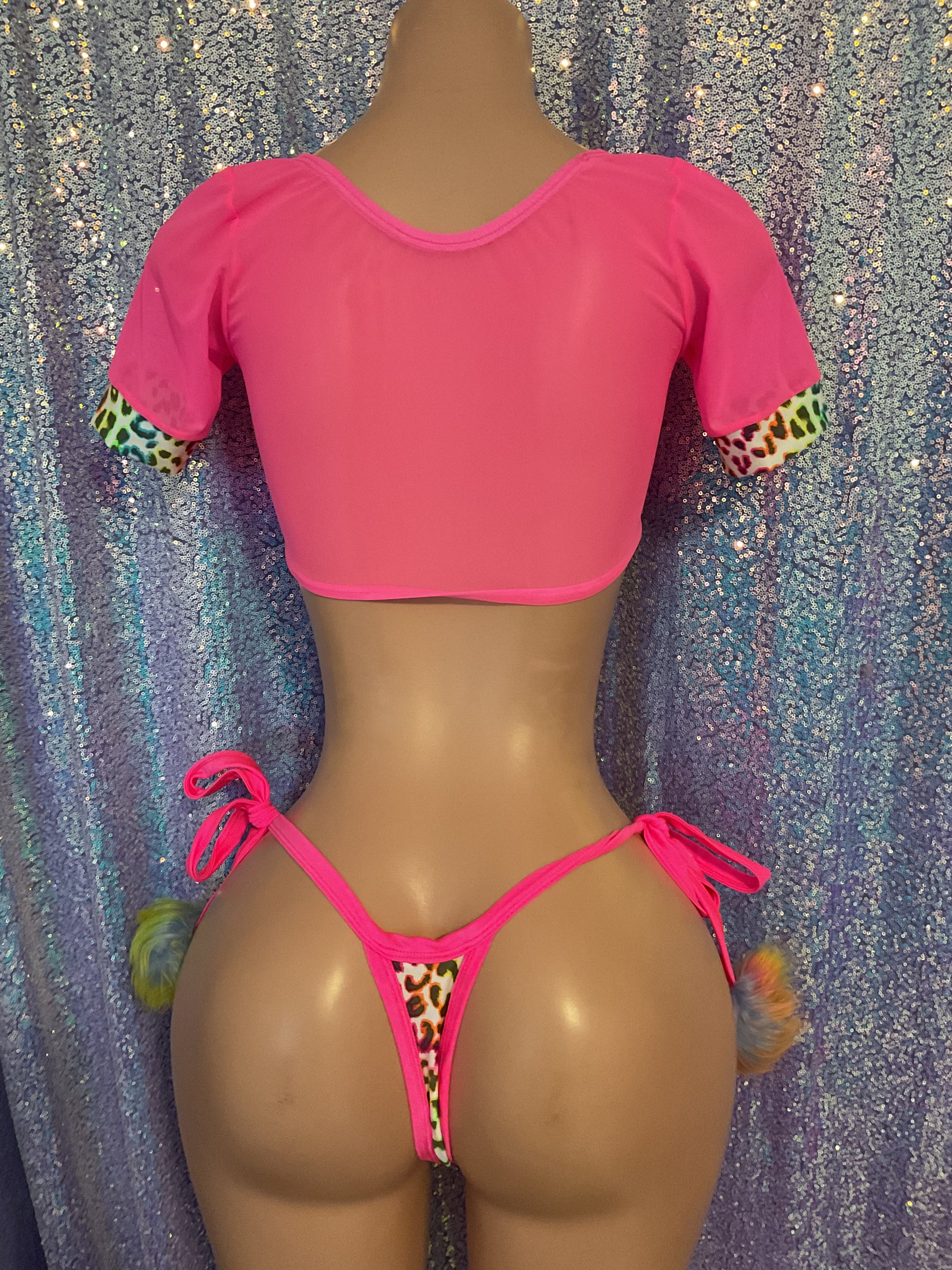 Rainbow Leopard mini crop set