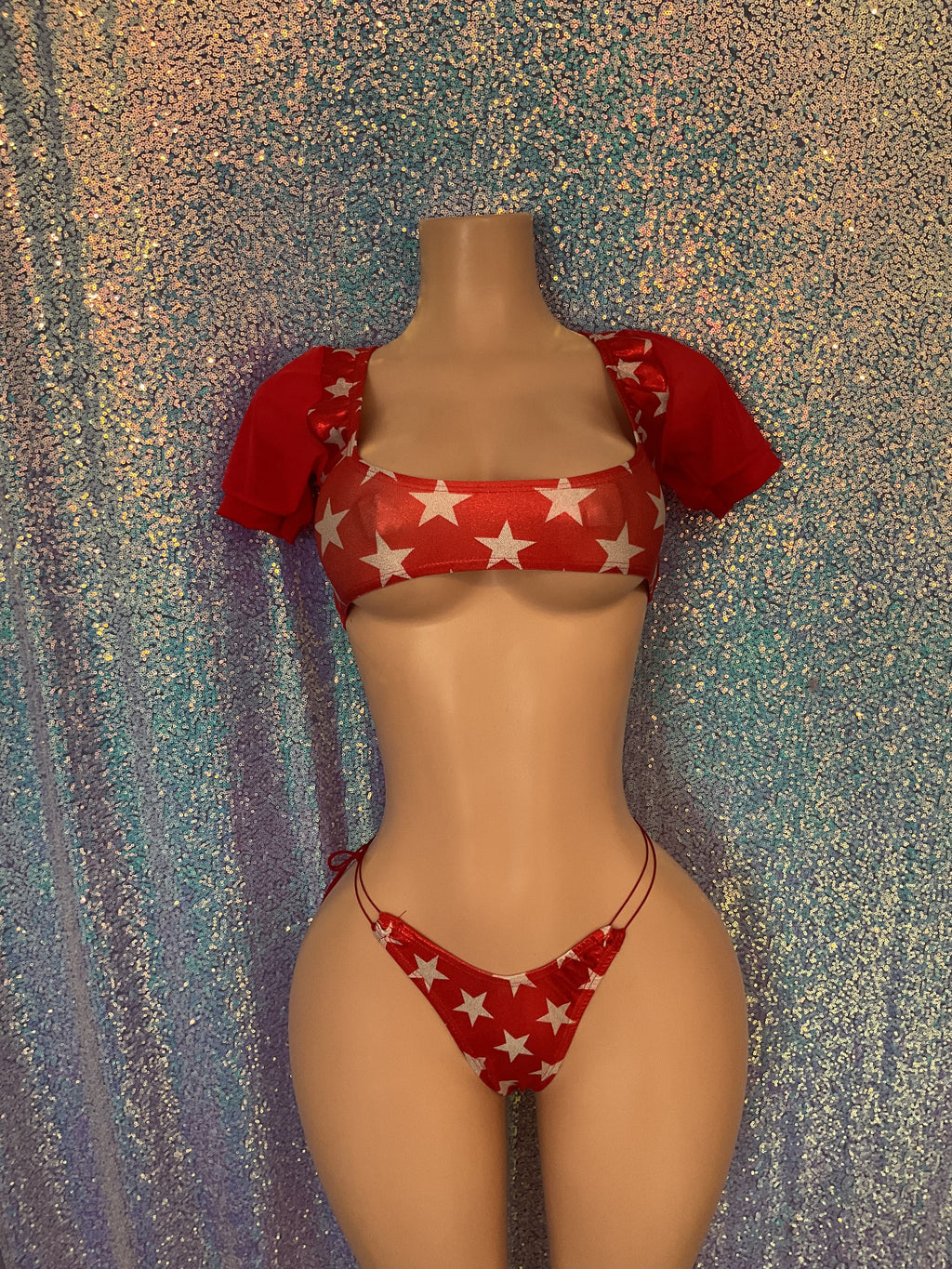 Star mini crop and thong