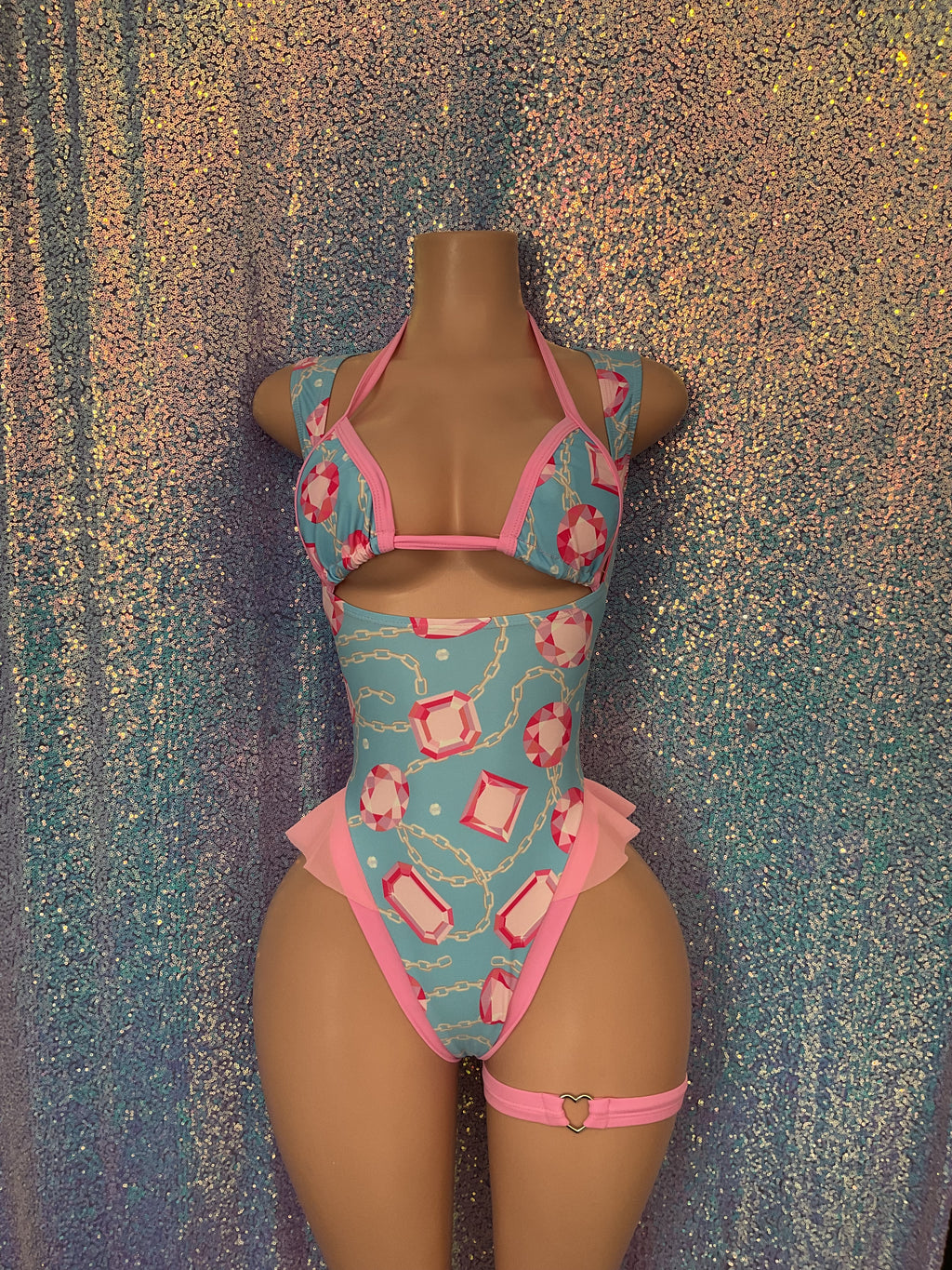 Jewel print romper