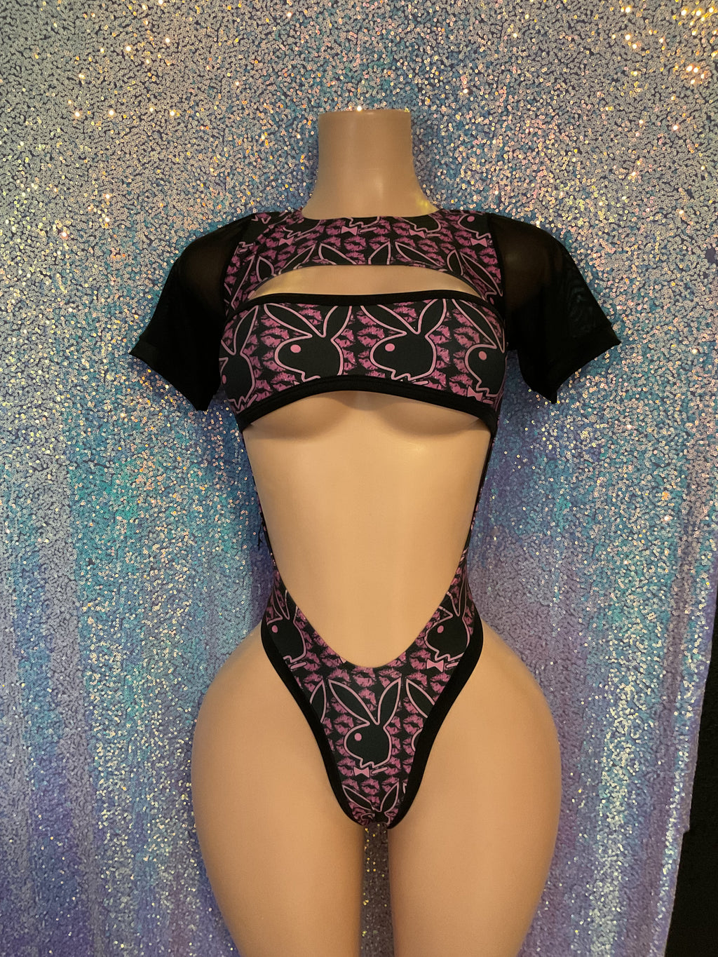 Bunny cut out romper  size medium