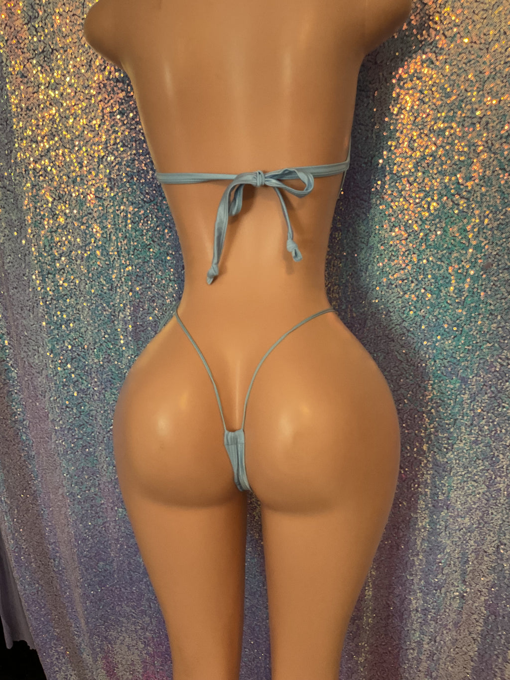 Lace up thong one piece