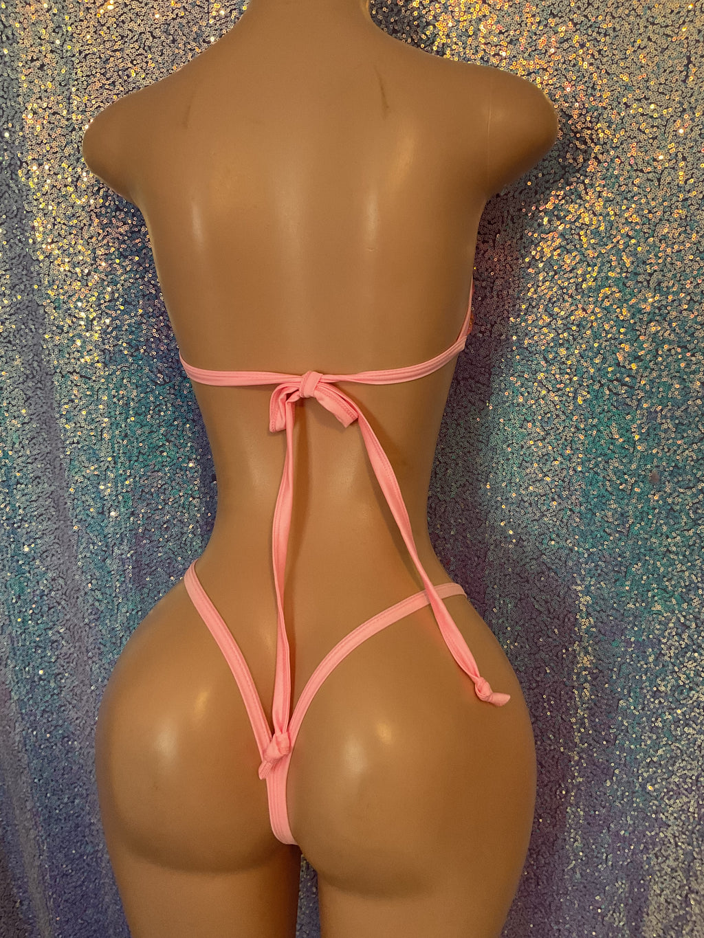 Sequin candu bikini and skirt set