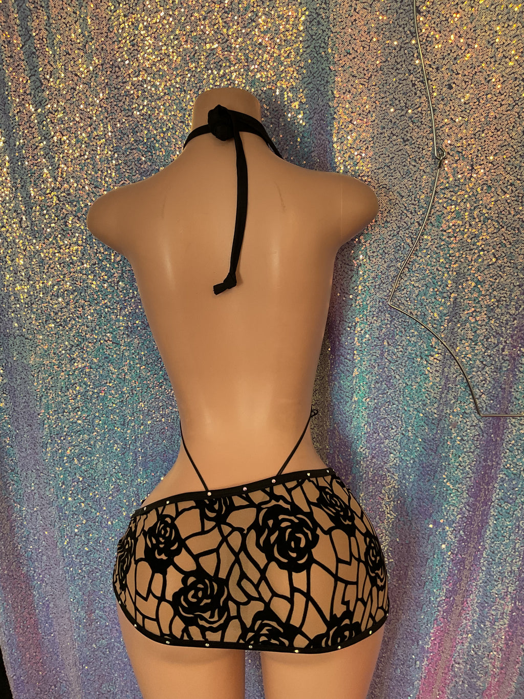 Mesh sling and sarong skirt set