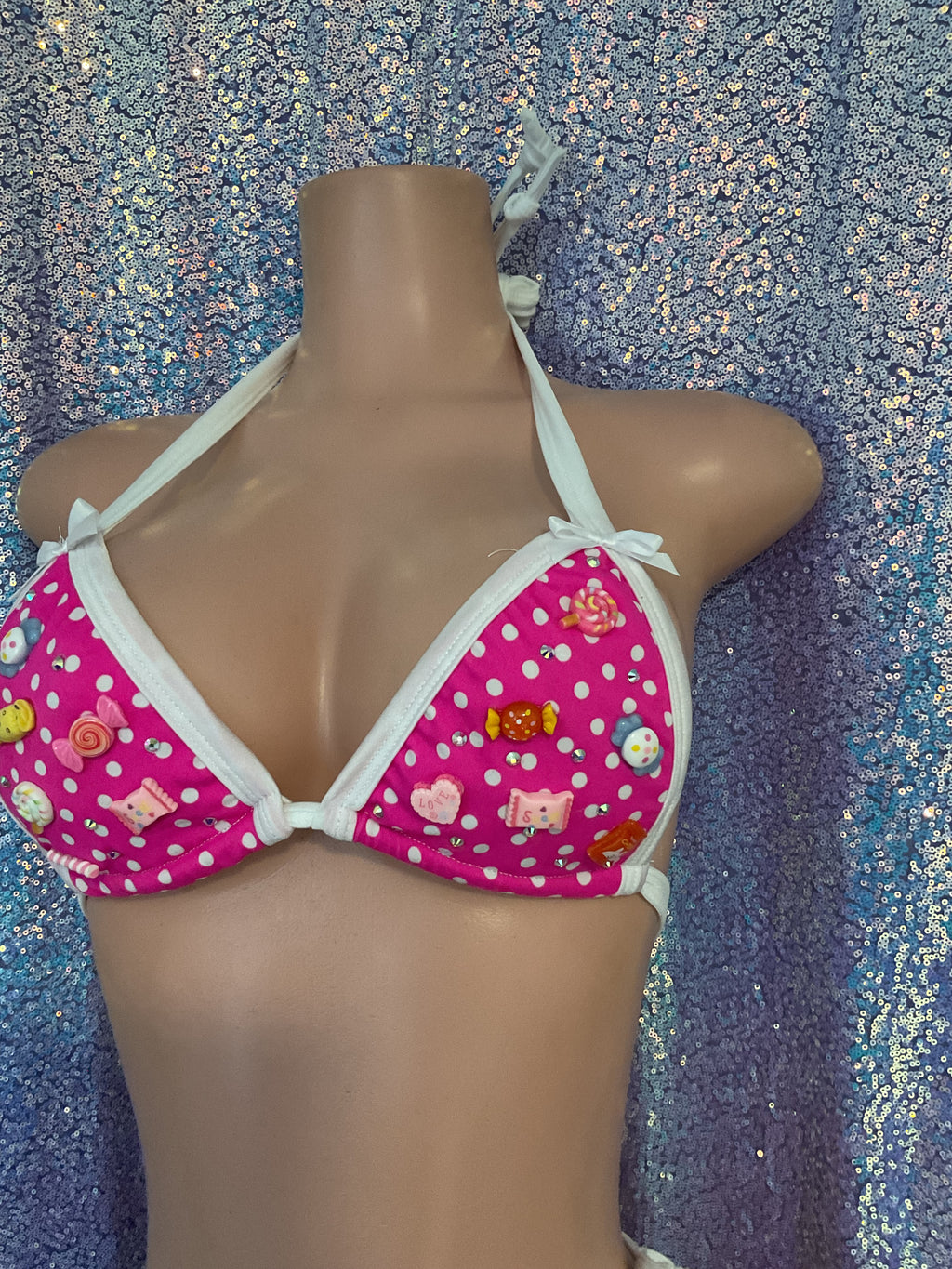 Polka dot candy g string bikini