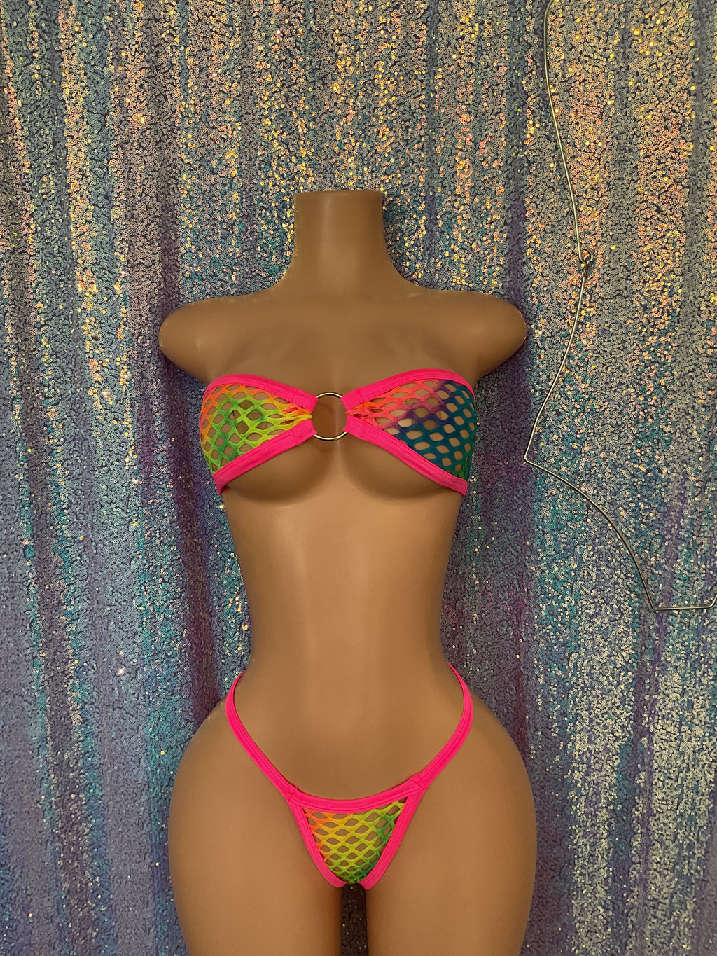 Net skirt and g string bikini
