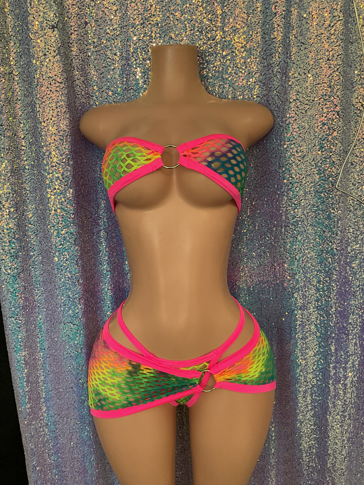 Net skirt and g string bikini